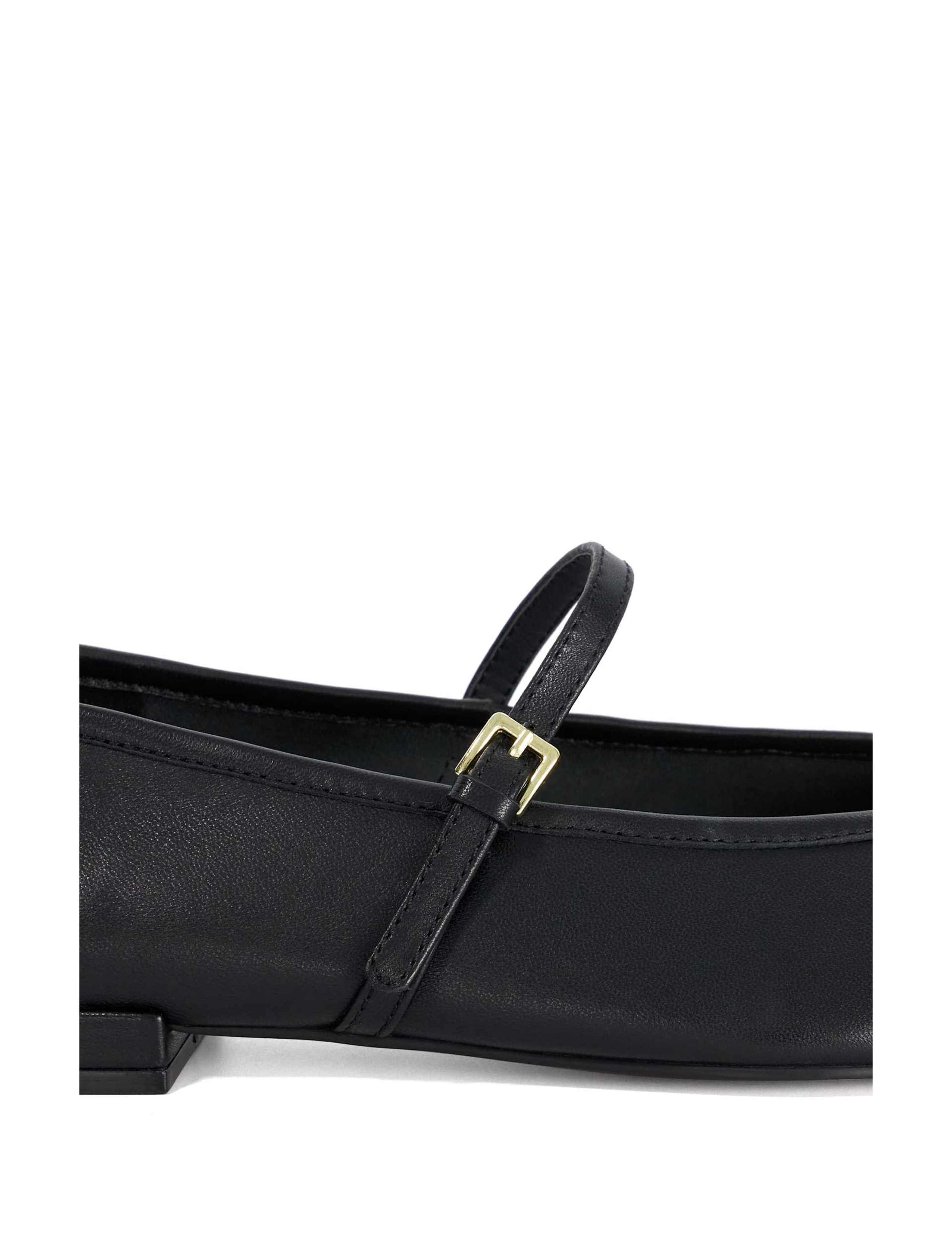Wide Fit Leather Mary Jane Ballet Pumps 4 of 5