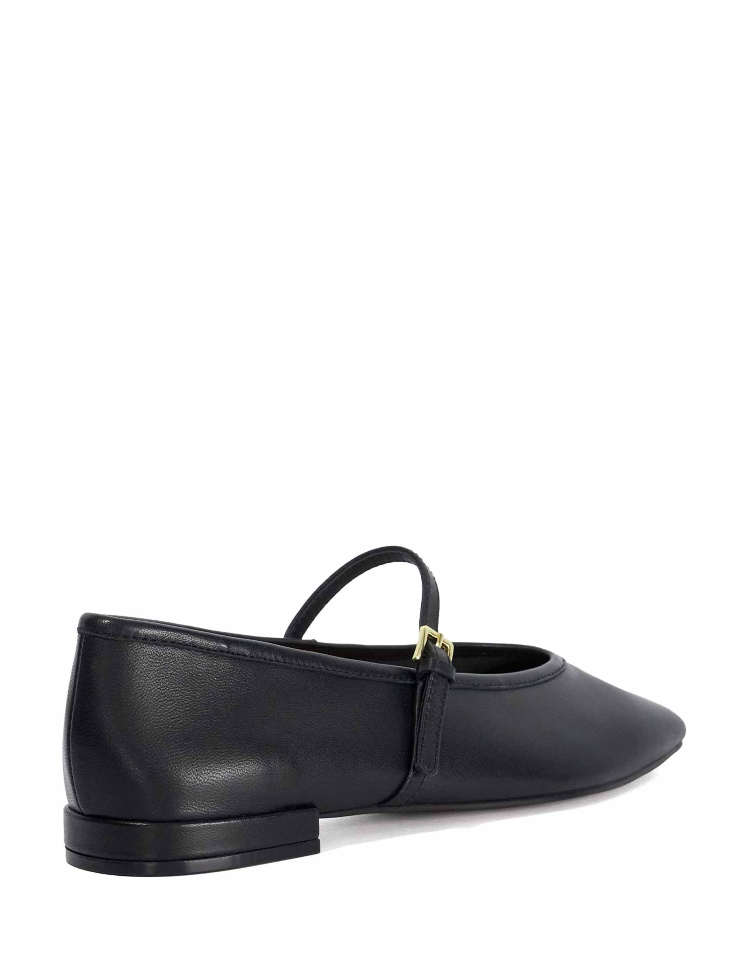 Wide Fit Leather Mary Jane Ballet Pumps 5 of 5