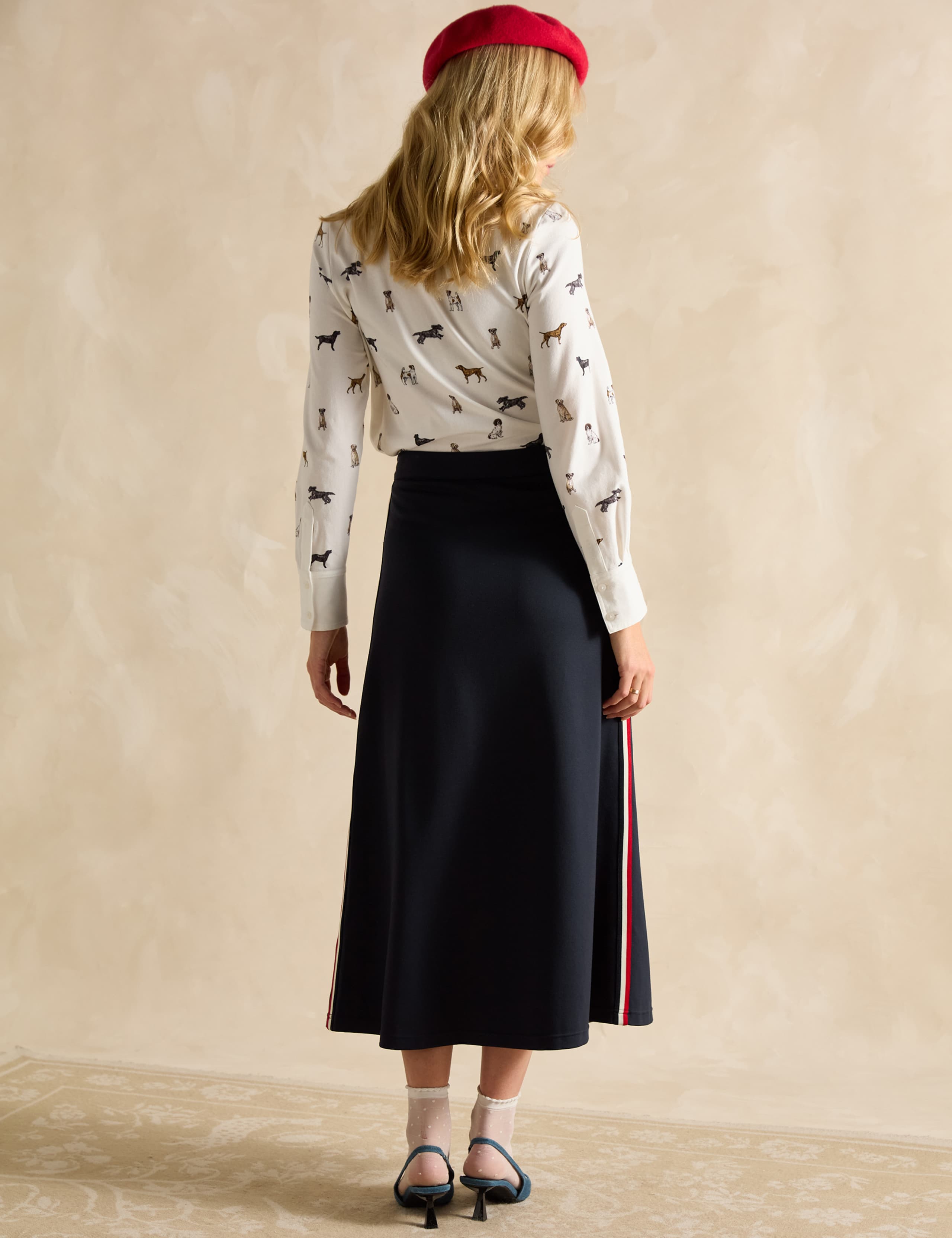 Striped Midaxi A-Line Skirt 4 of 6