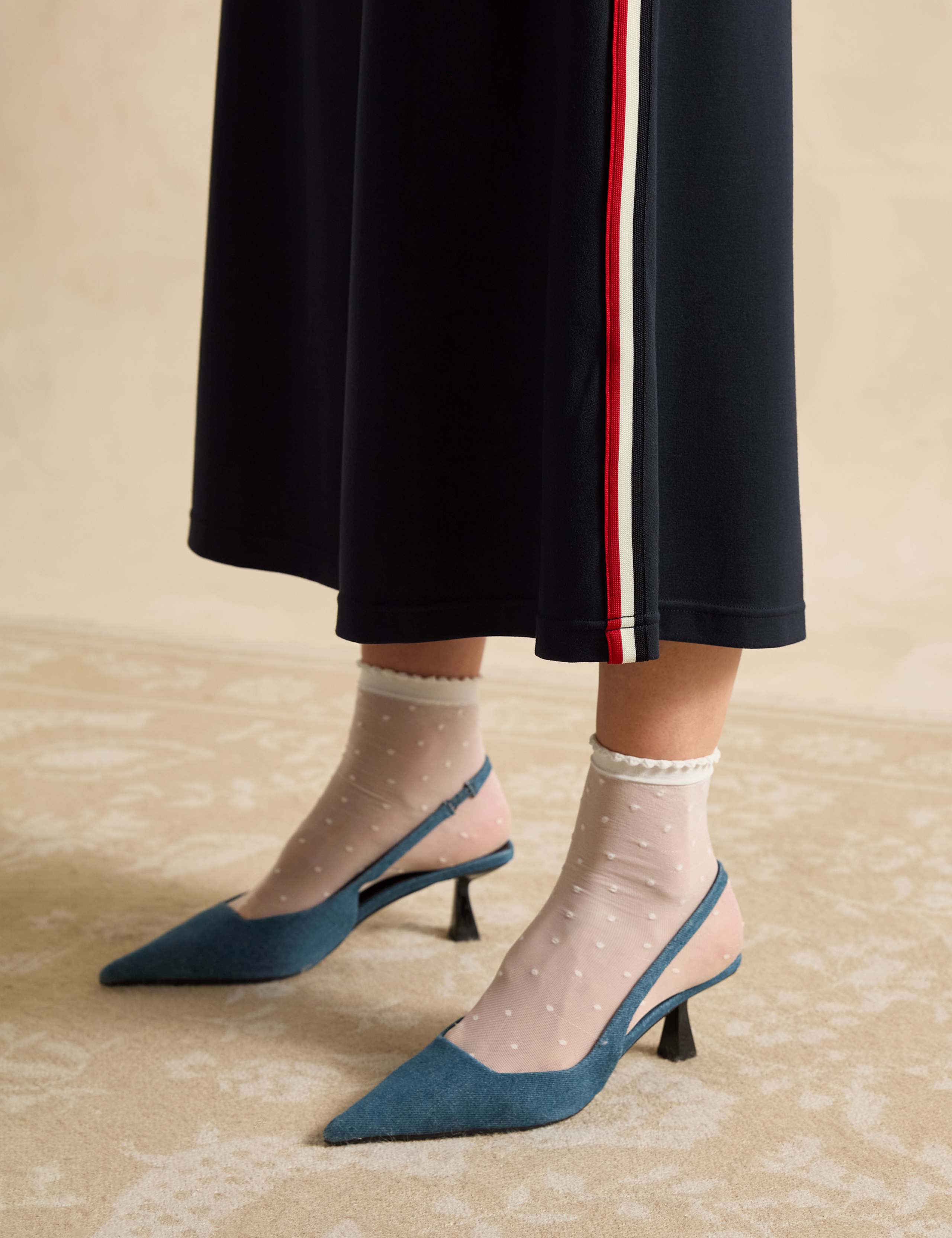 Striped Midaxi A-Line Skirt 6 of 6