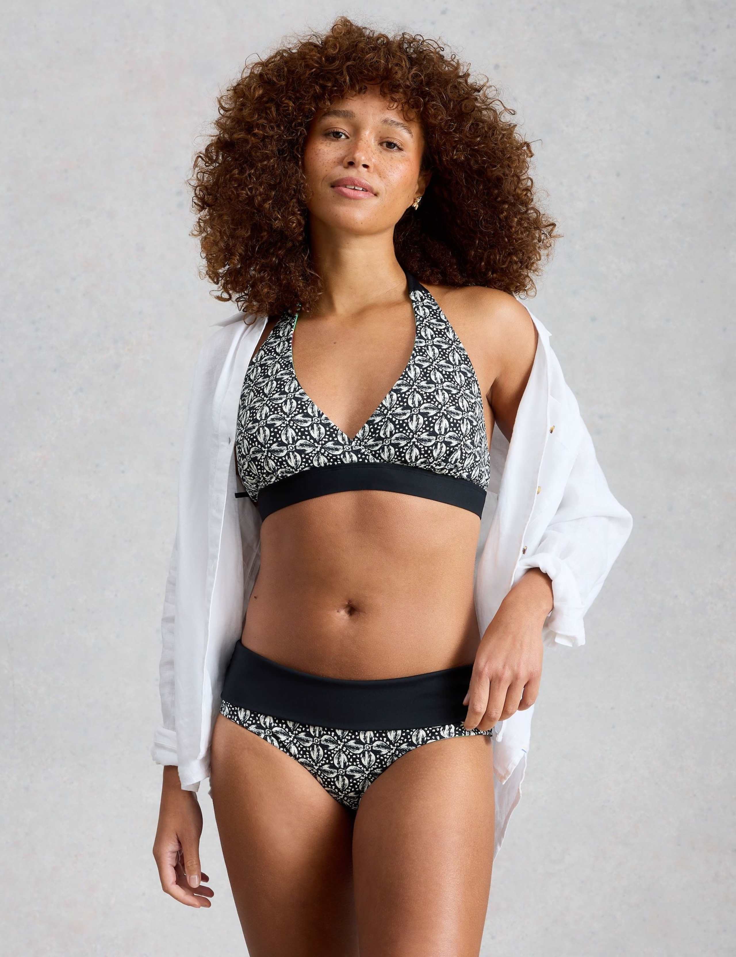 Printed Reversible Halterneck Bikini Top 3 of 7