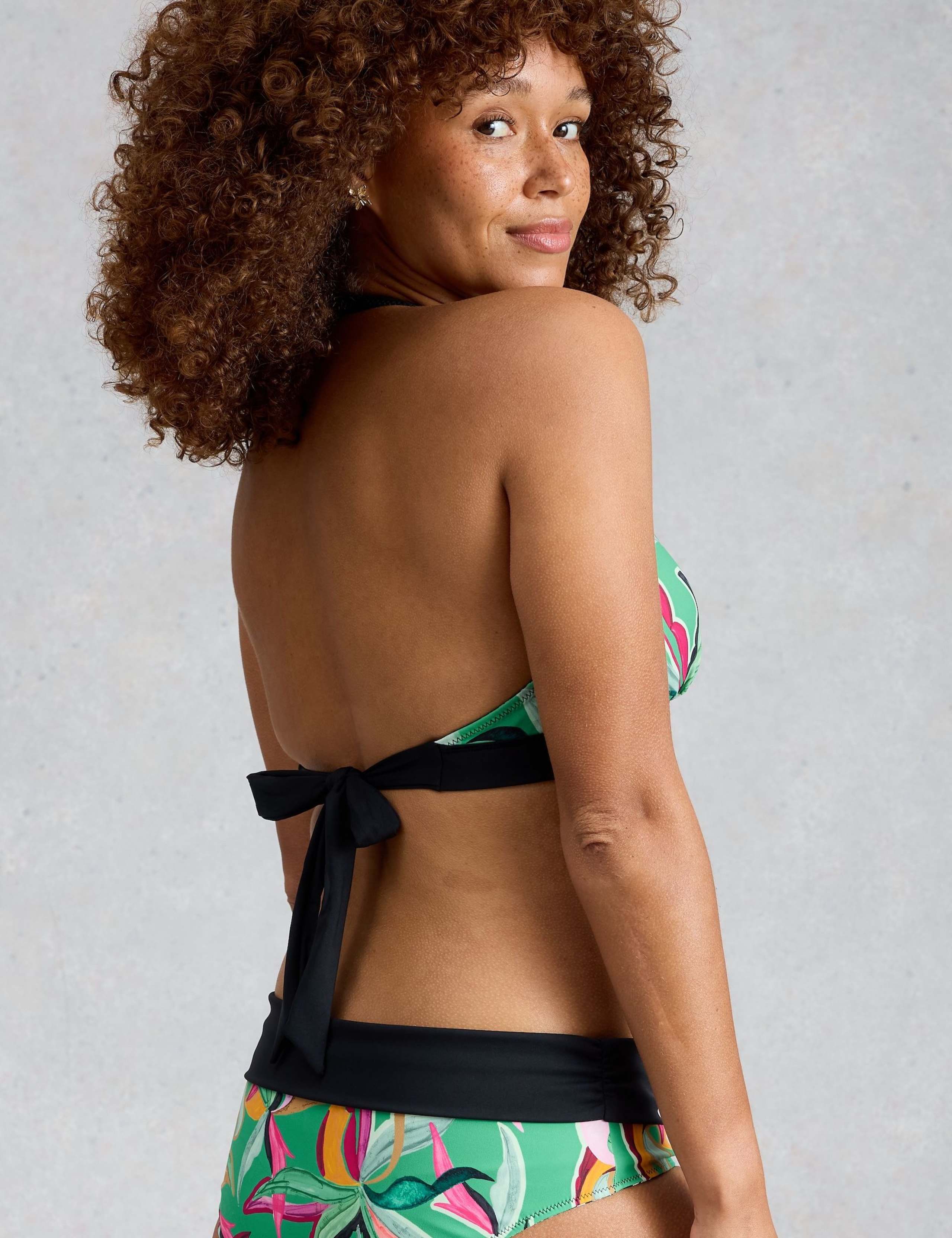 Printed Reversible Halterneck Bikini Top 7 of 7