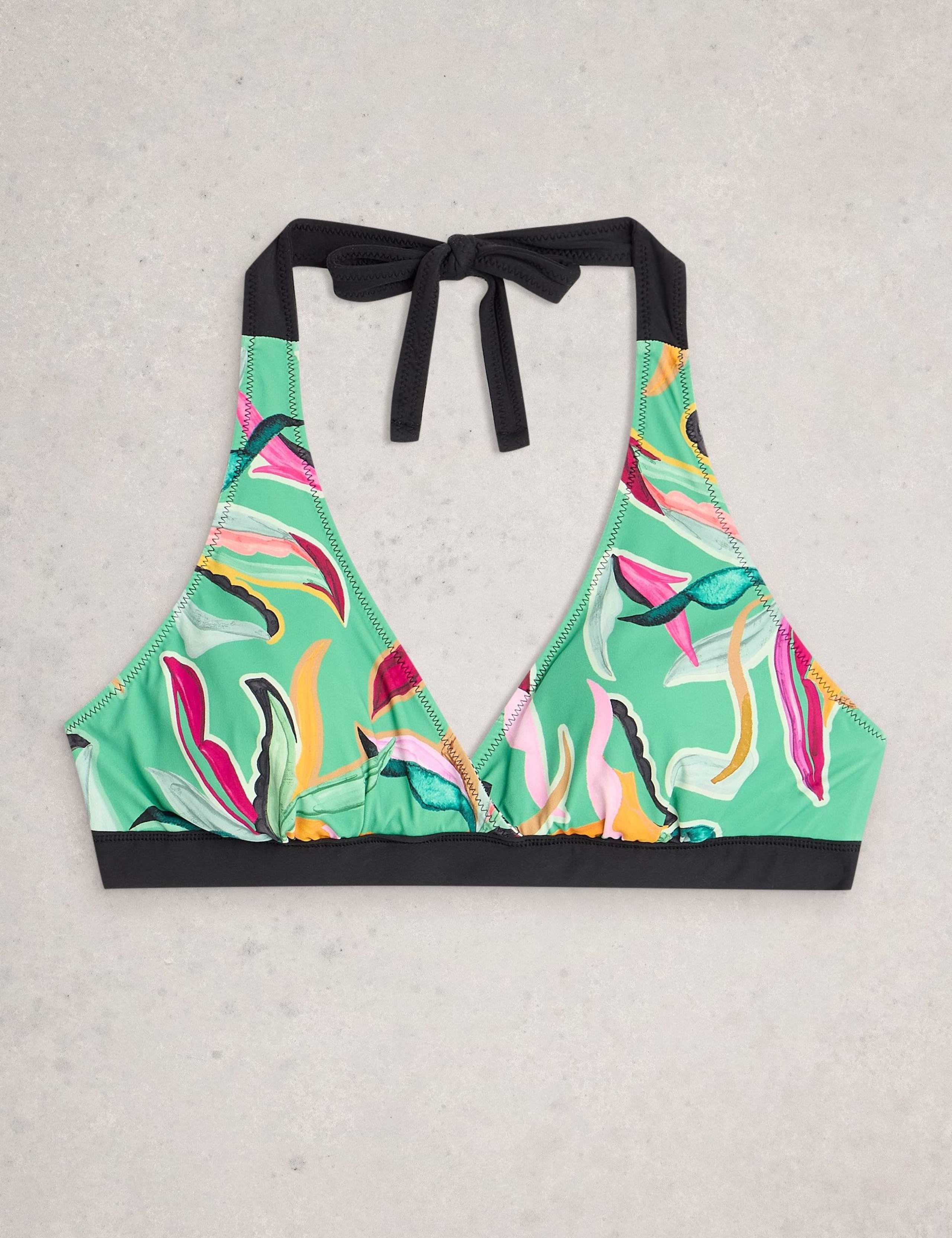 Printed Reversible Halterneck Bikini Top 2 of 7