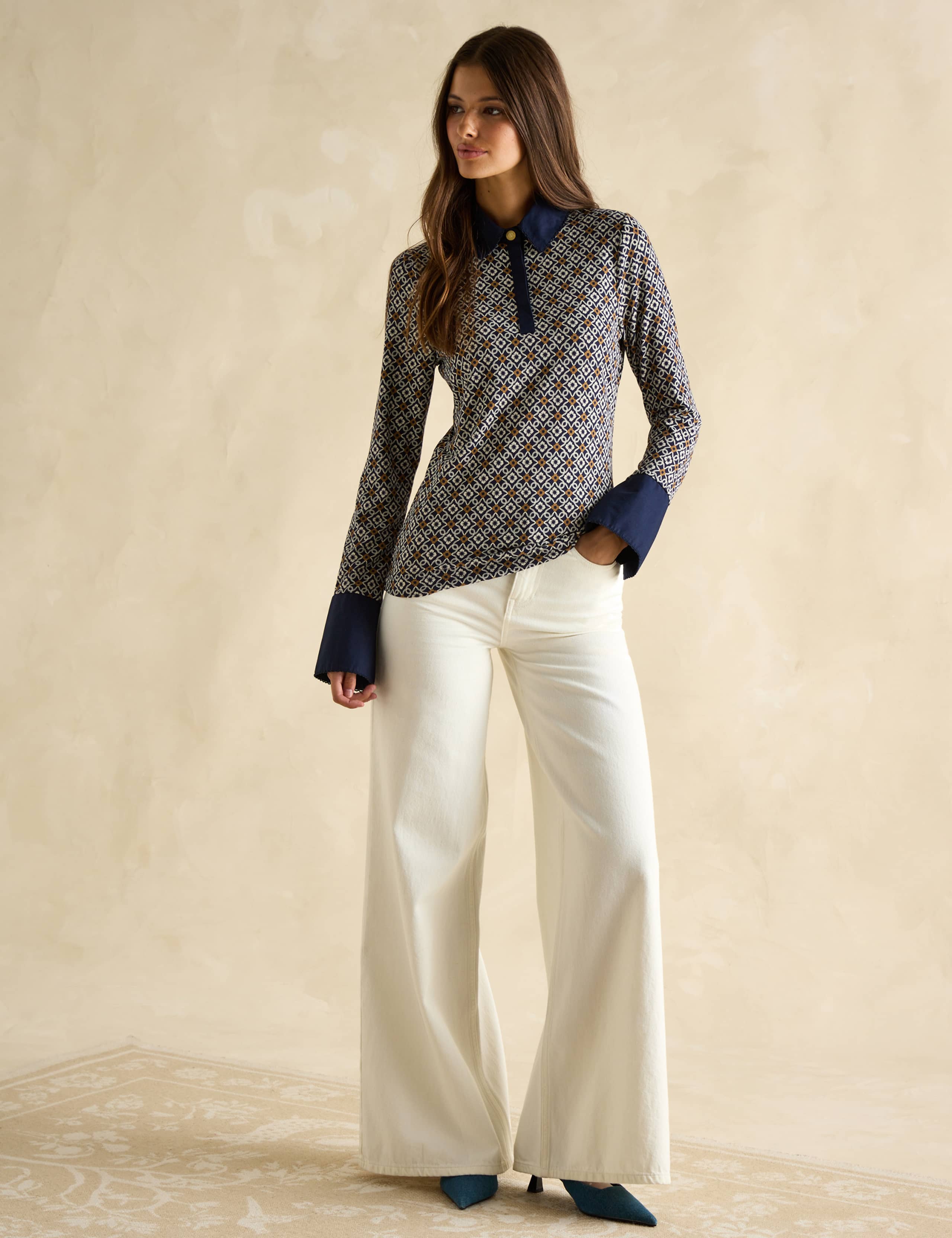 Geometric Collared Top 3 of 8