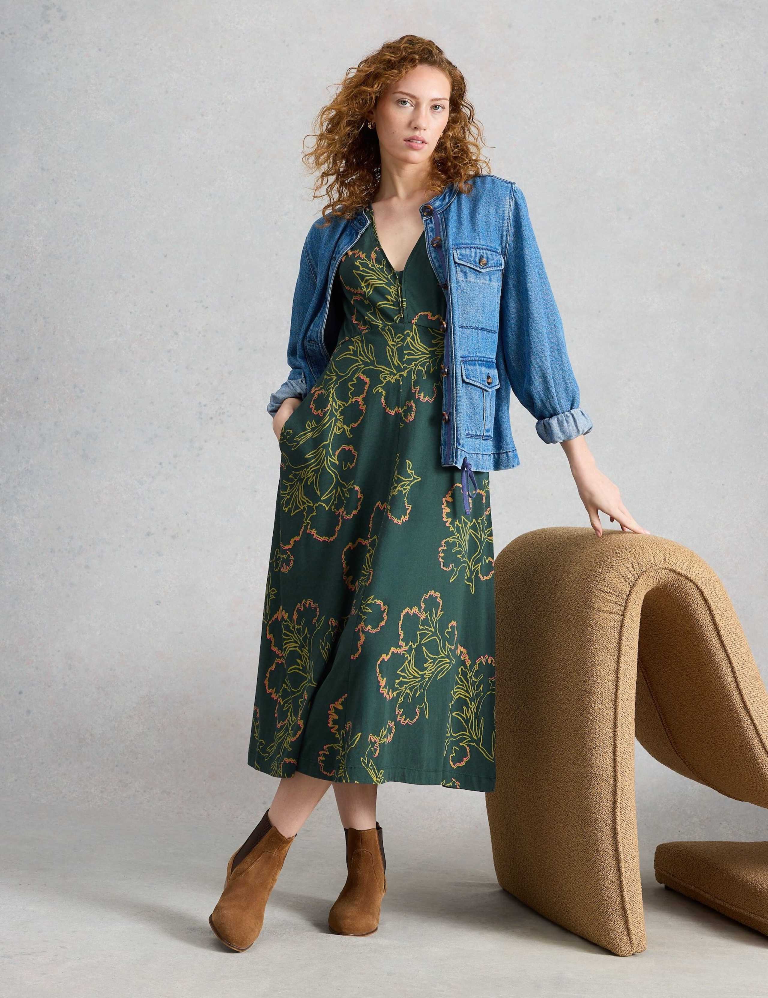 Jersey Floral Midi Tea Dress 5 of 6