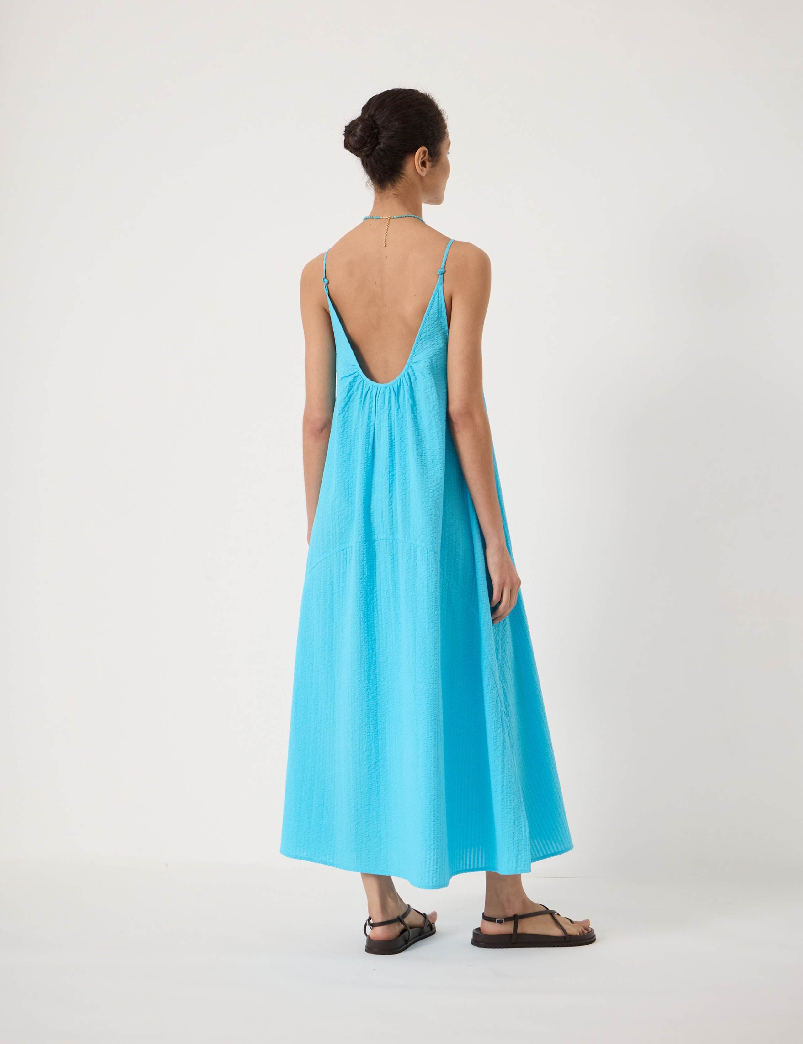 Pure Cotton Textured Midi Beach Dress 6 of 7