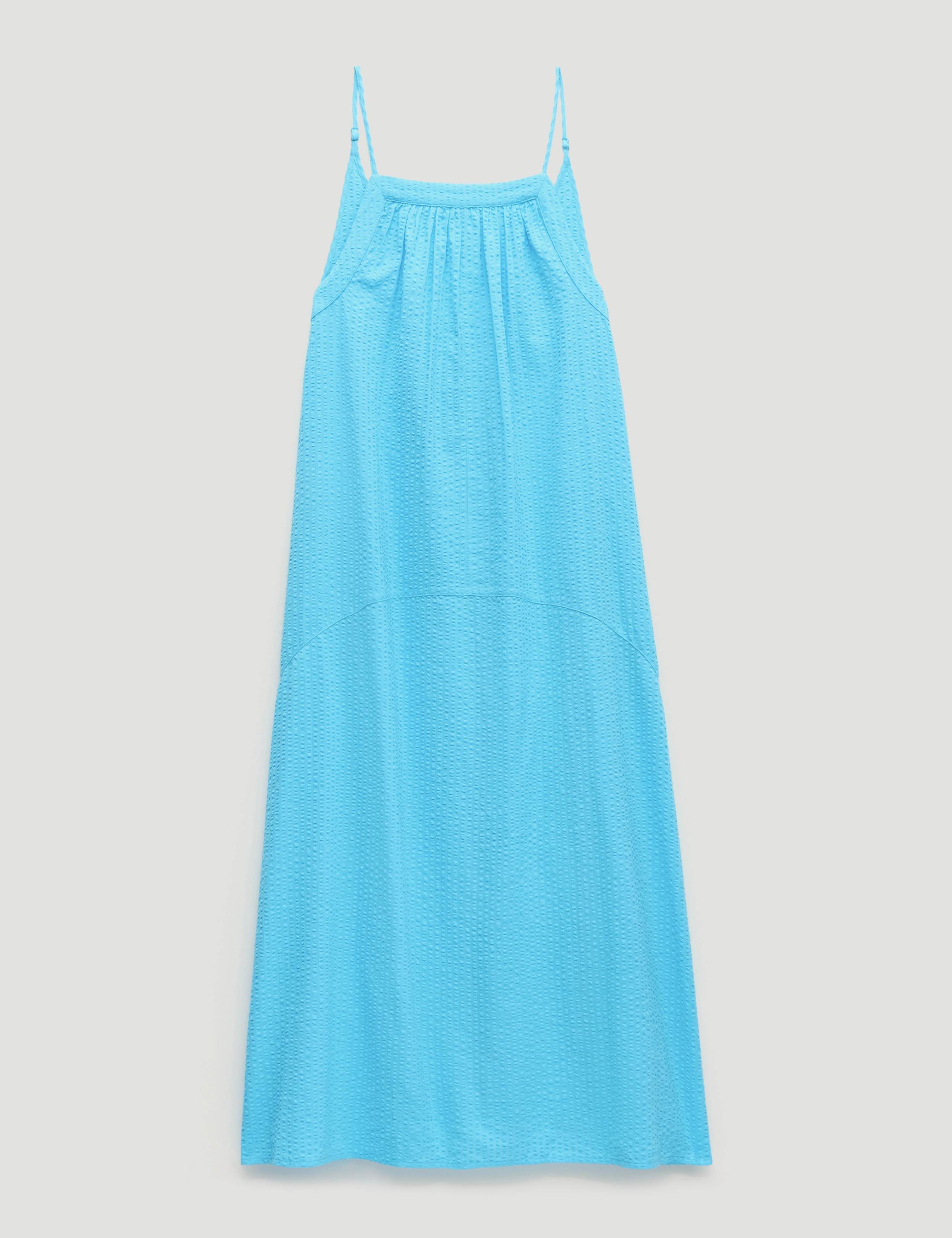Pure Cotton Textured Midi Beach Dress 2 of 7