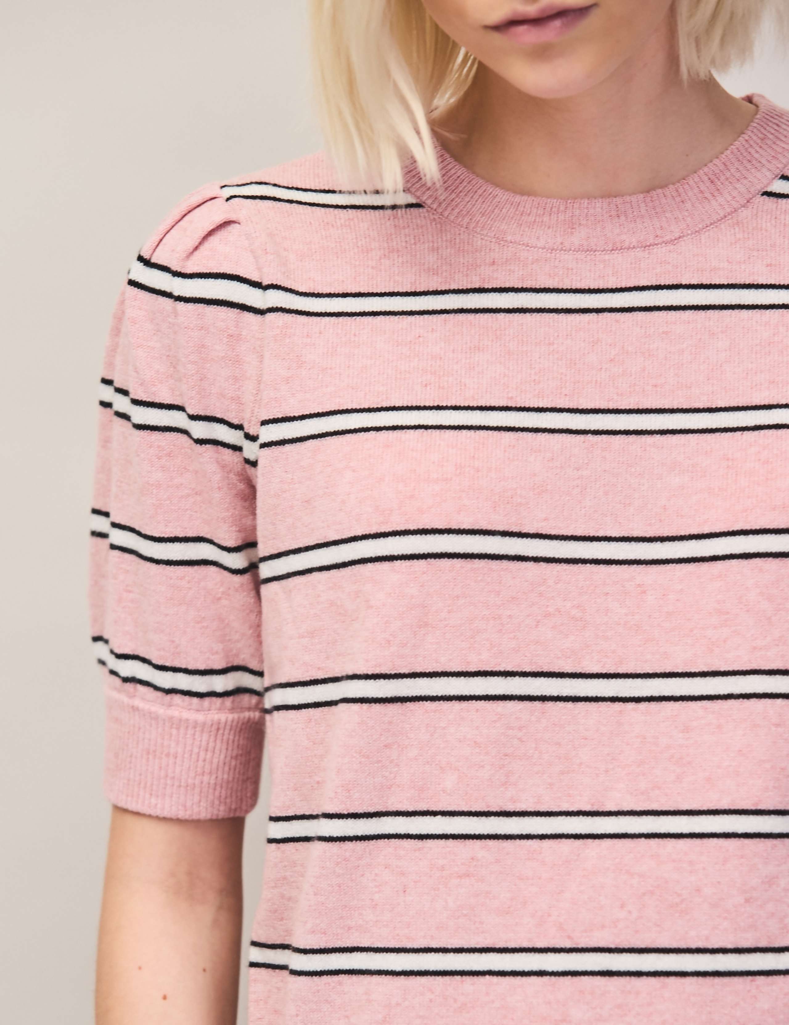 Wool & Cashmere Blend Striped Knitted Top 3 of 5