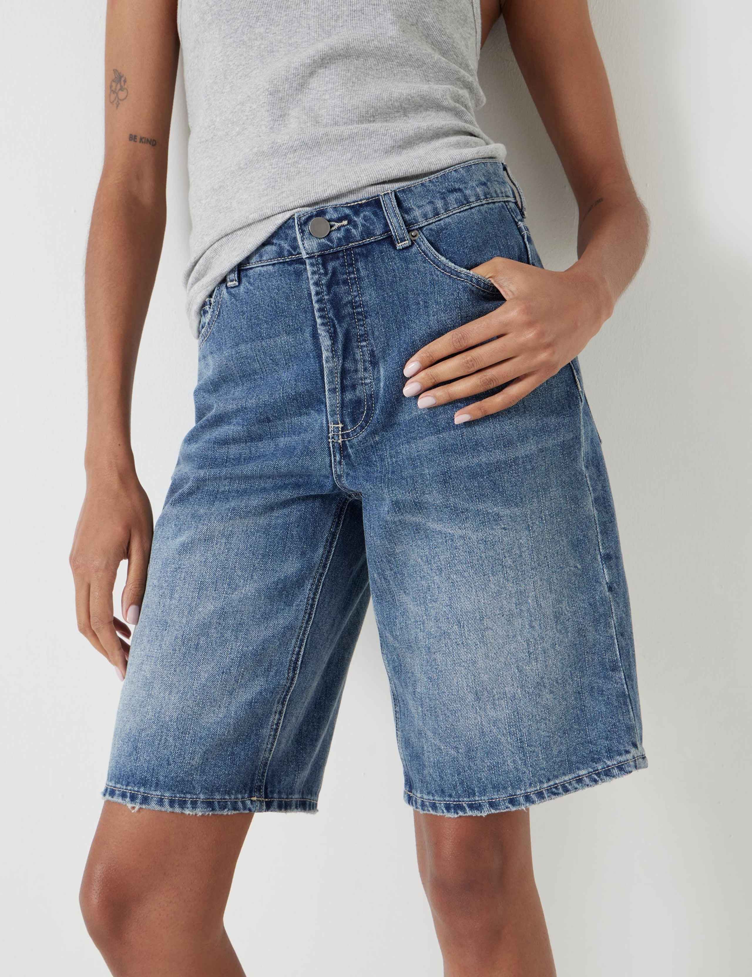 Denim Boyfriend Long Shorts 4 of 5