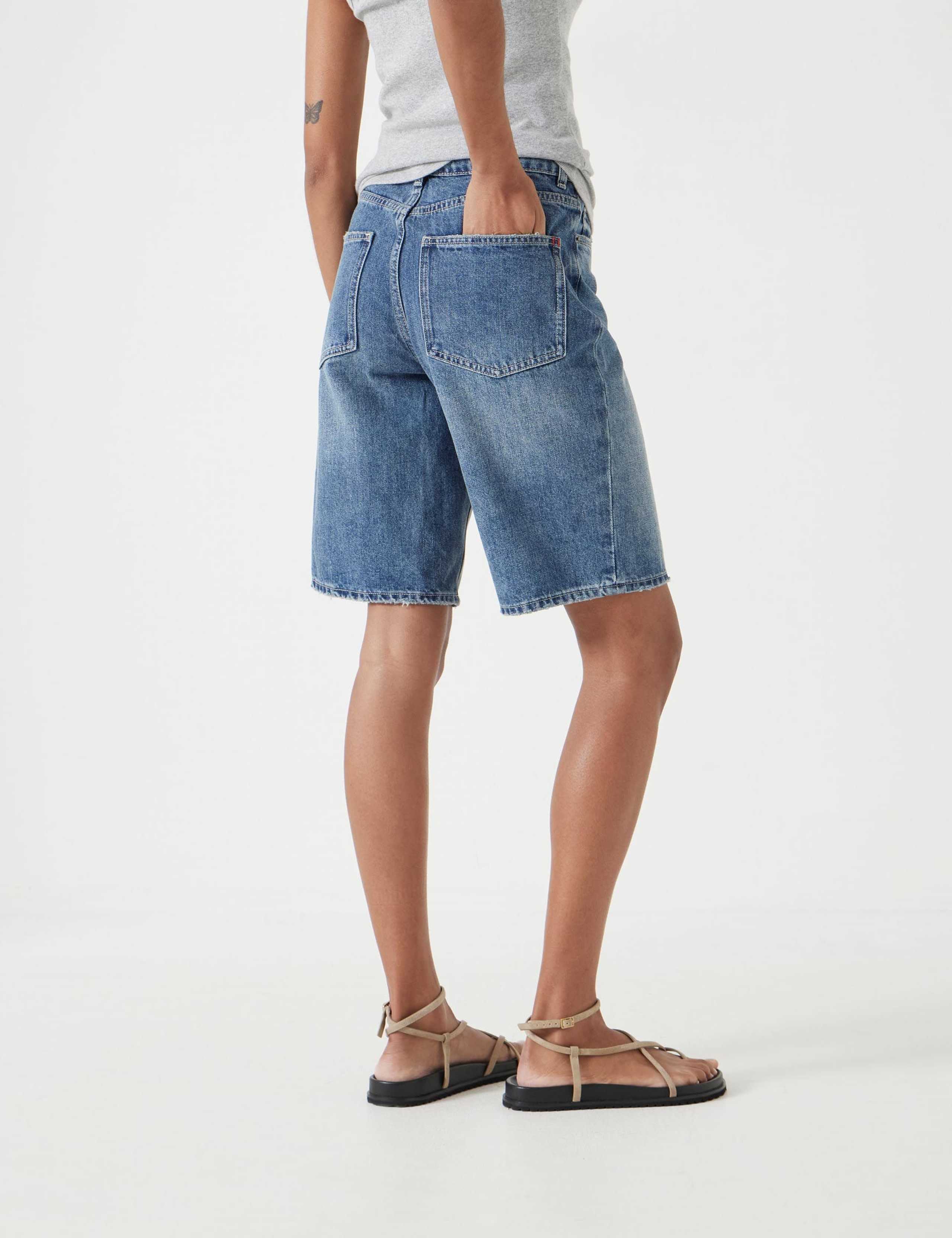 Denim Boyfriend Long Shorts 5 of 5