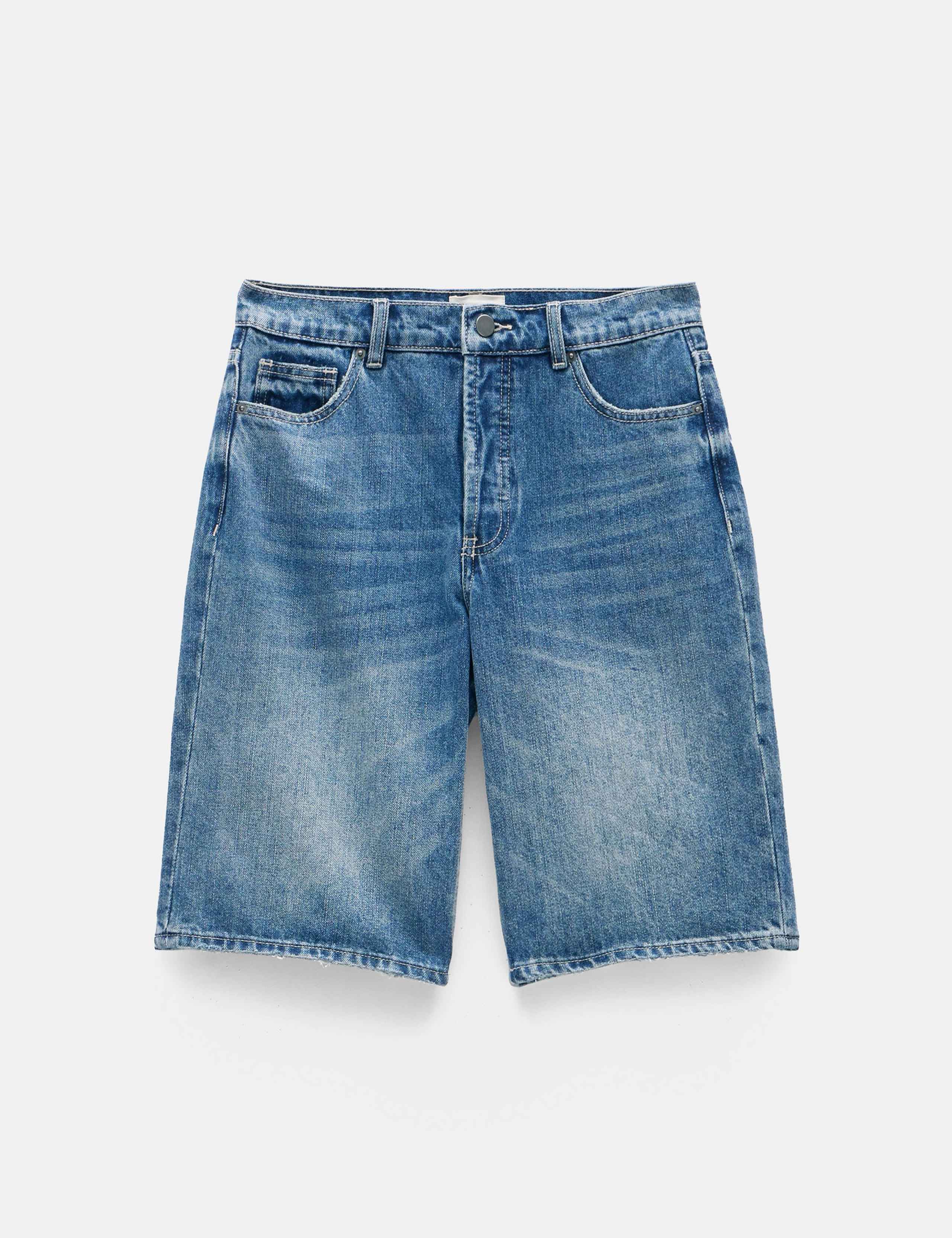 Denim Boyfriend Long Shorts 2 of 5