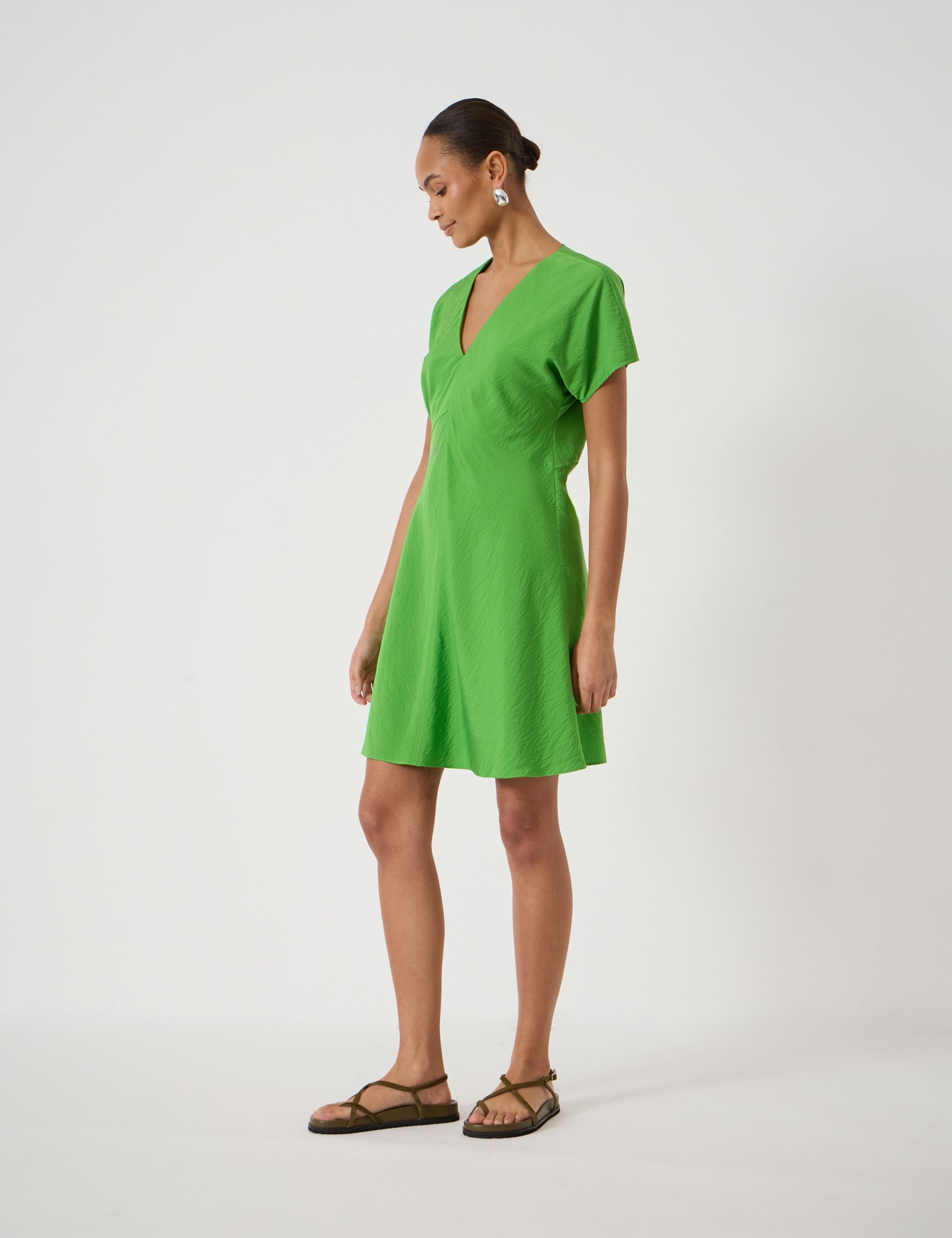 V-Neck Mini Tea Dress 3 of 5