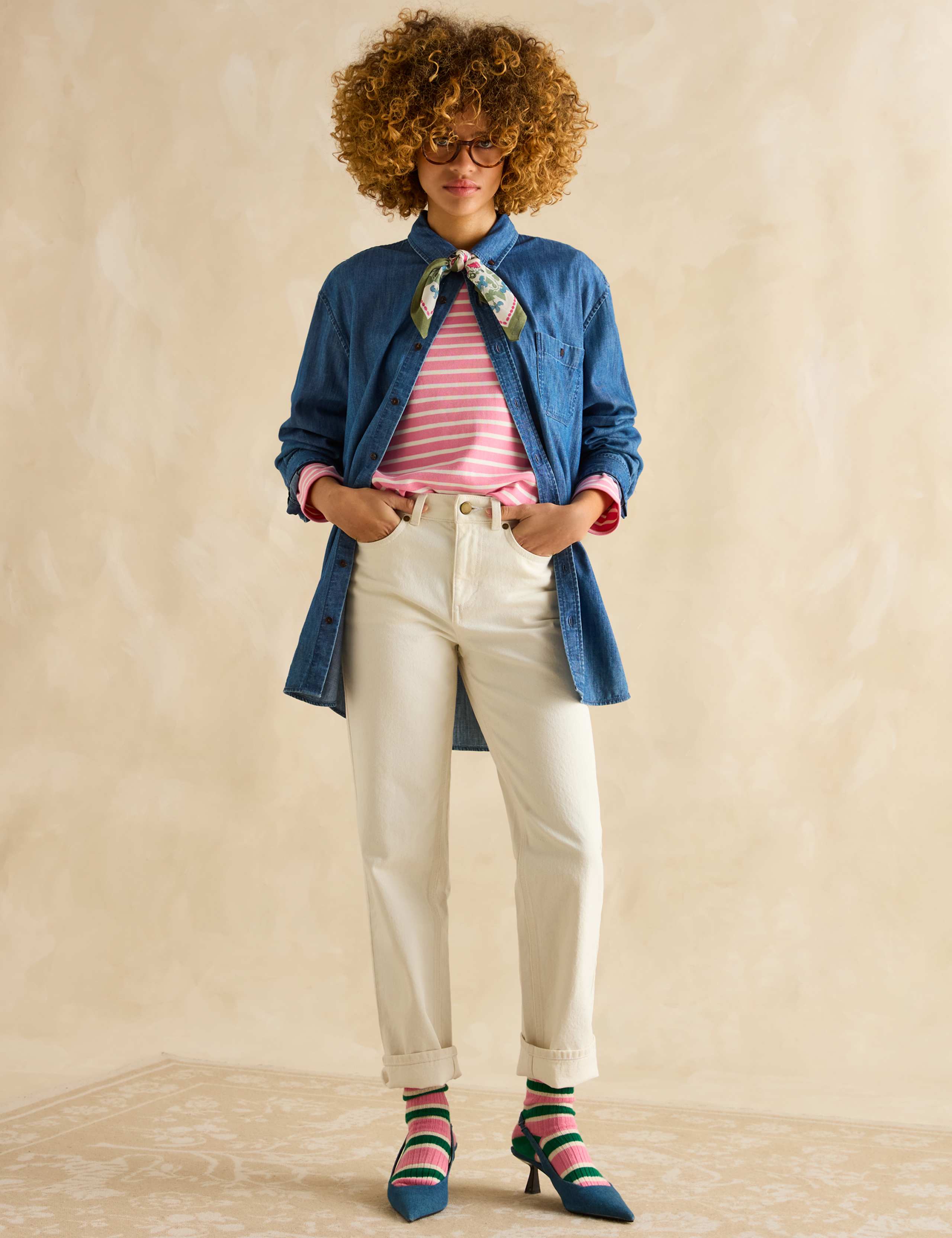 Pure Cotton Jersey Striped Relaxed Top 5 of 5