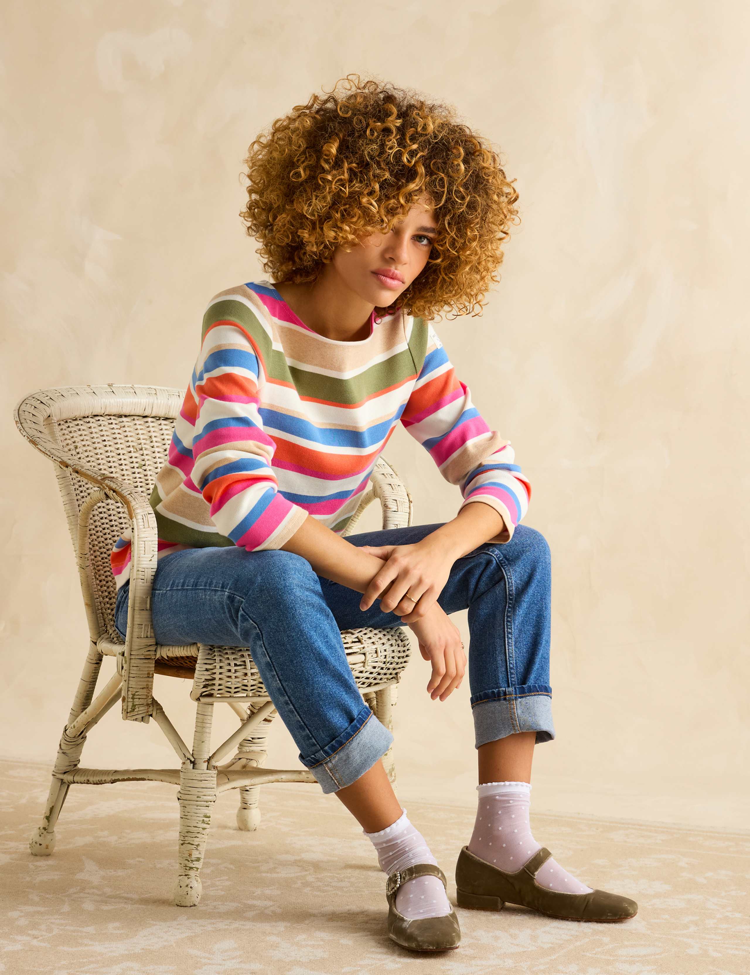Pure Cotton Jersey Striped Relaxed Top 3 of 5