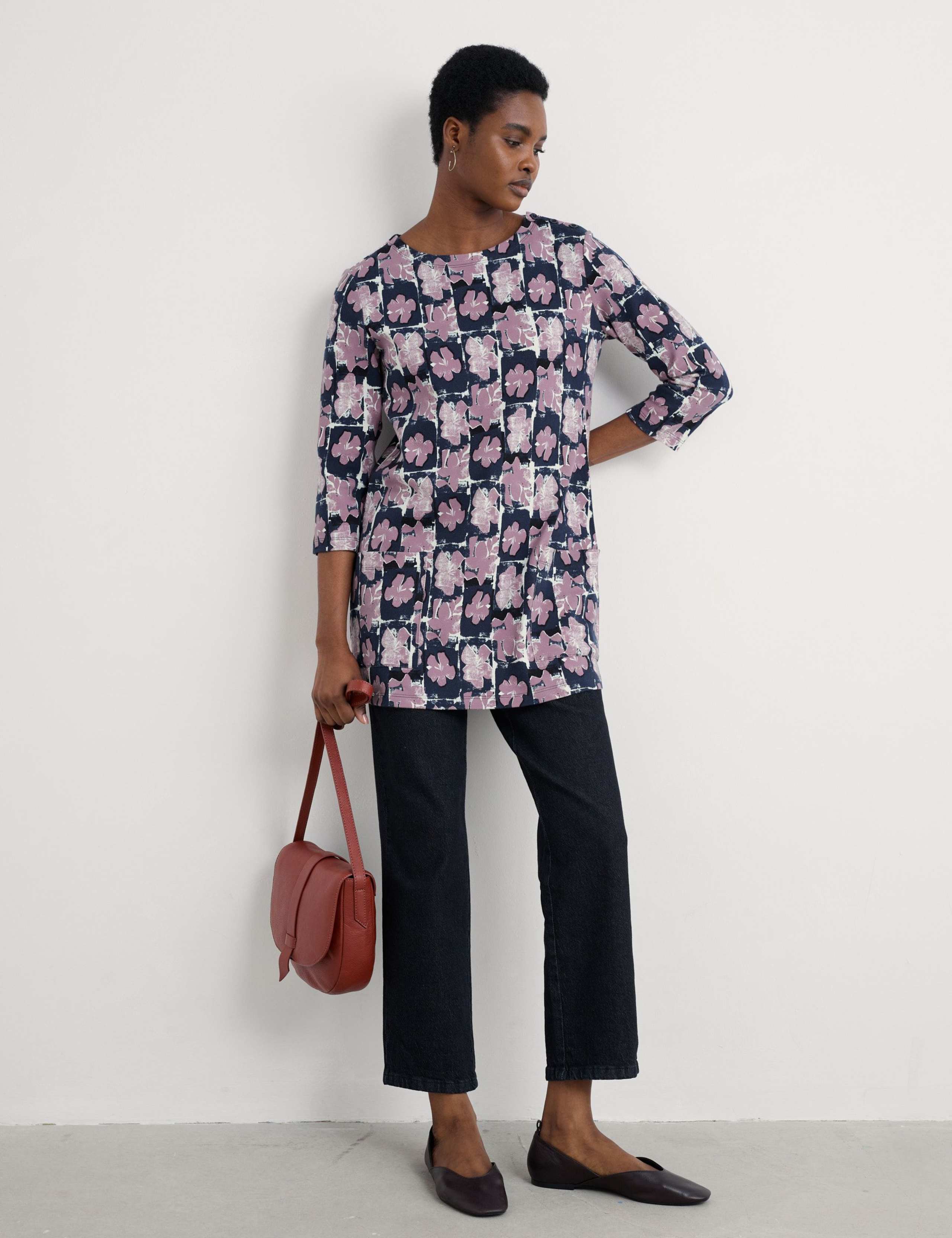 Cotton Rich Floral Relaxed Tunic 1 of 5