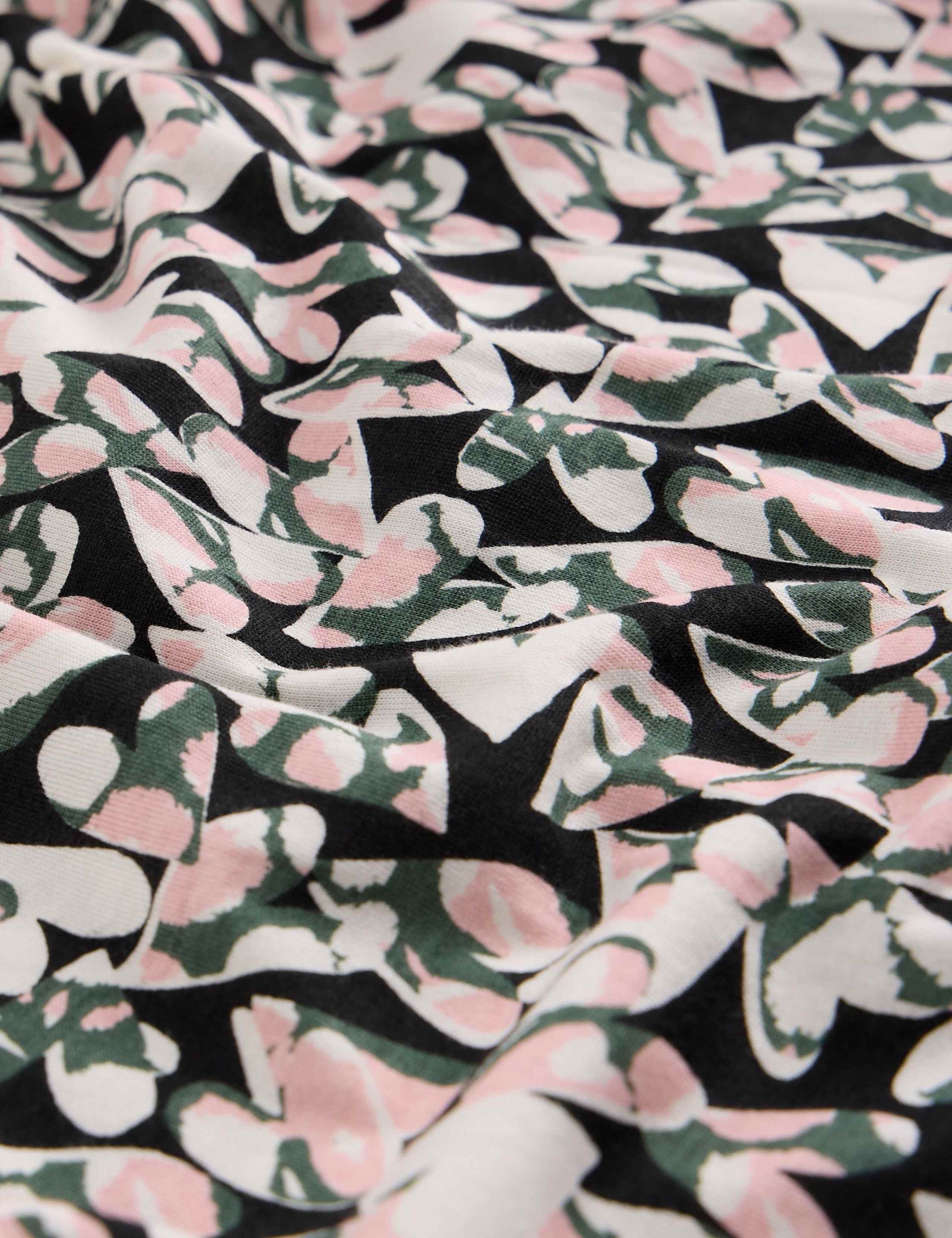 Jersey Floral Midi Shirt Dress 6 of 6