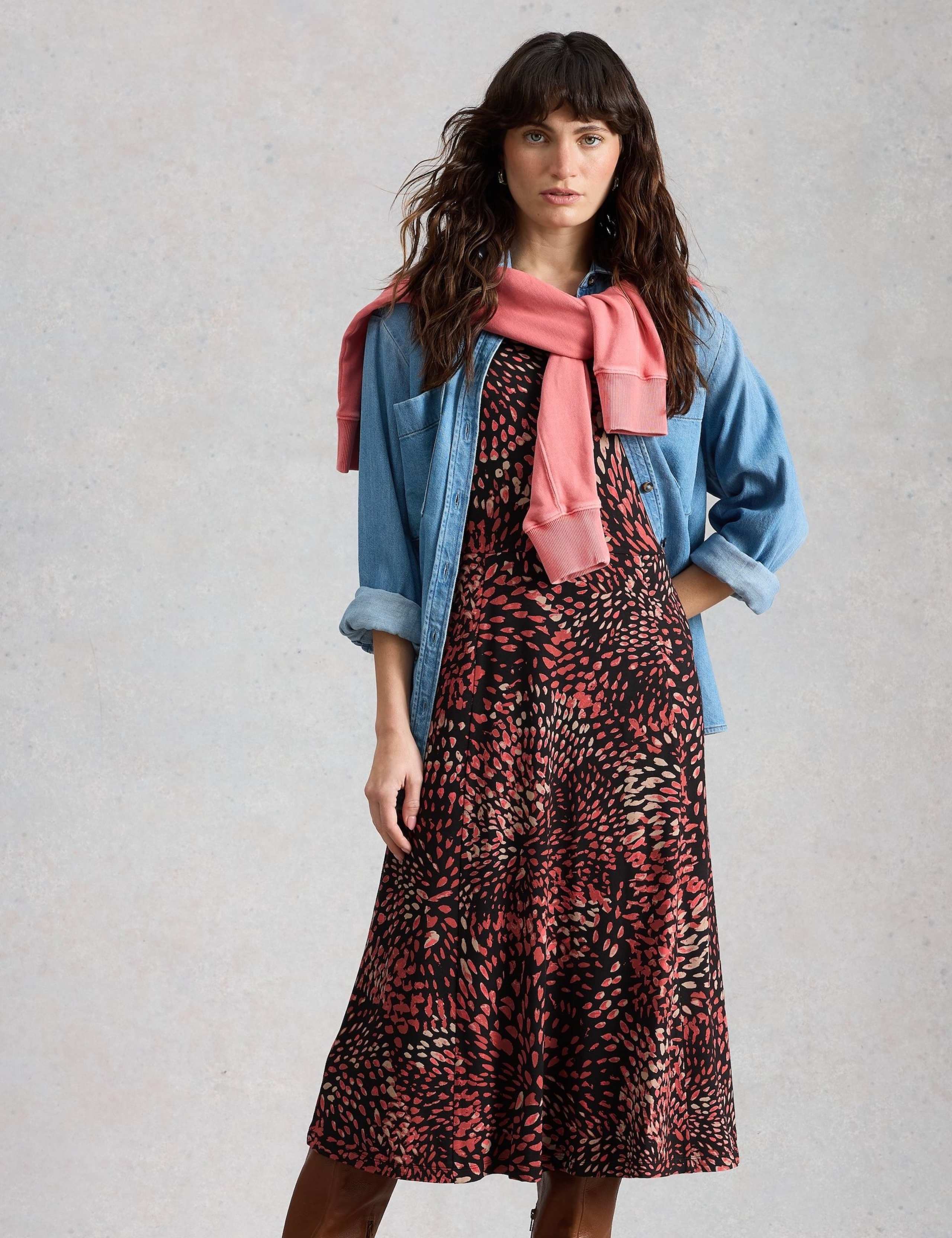 Jersey Printed Midi T-Shirt Dress 4 of 6