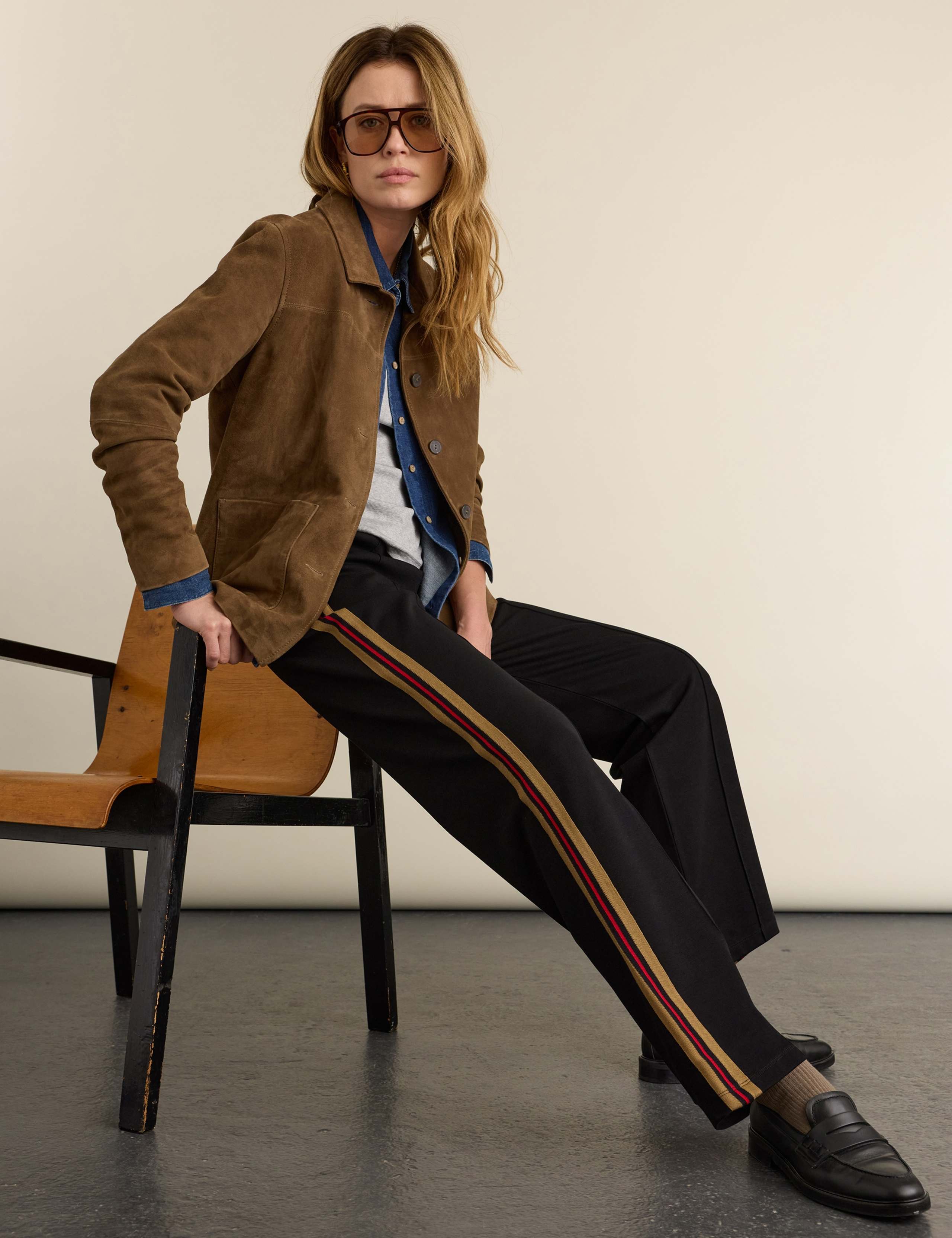 Jersey Side Stripe Wide Leg Joggers 4 of 5