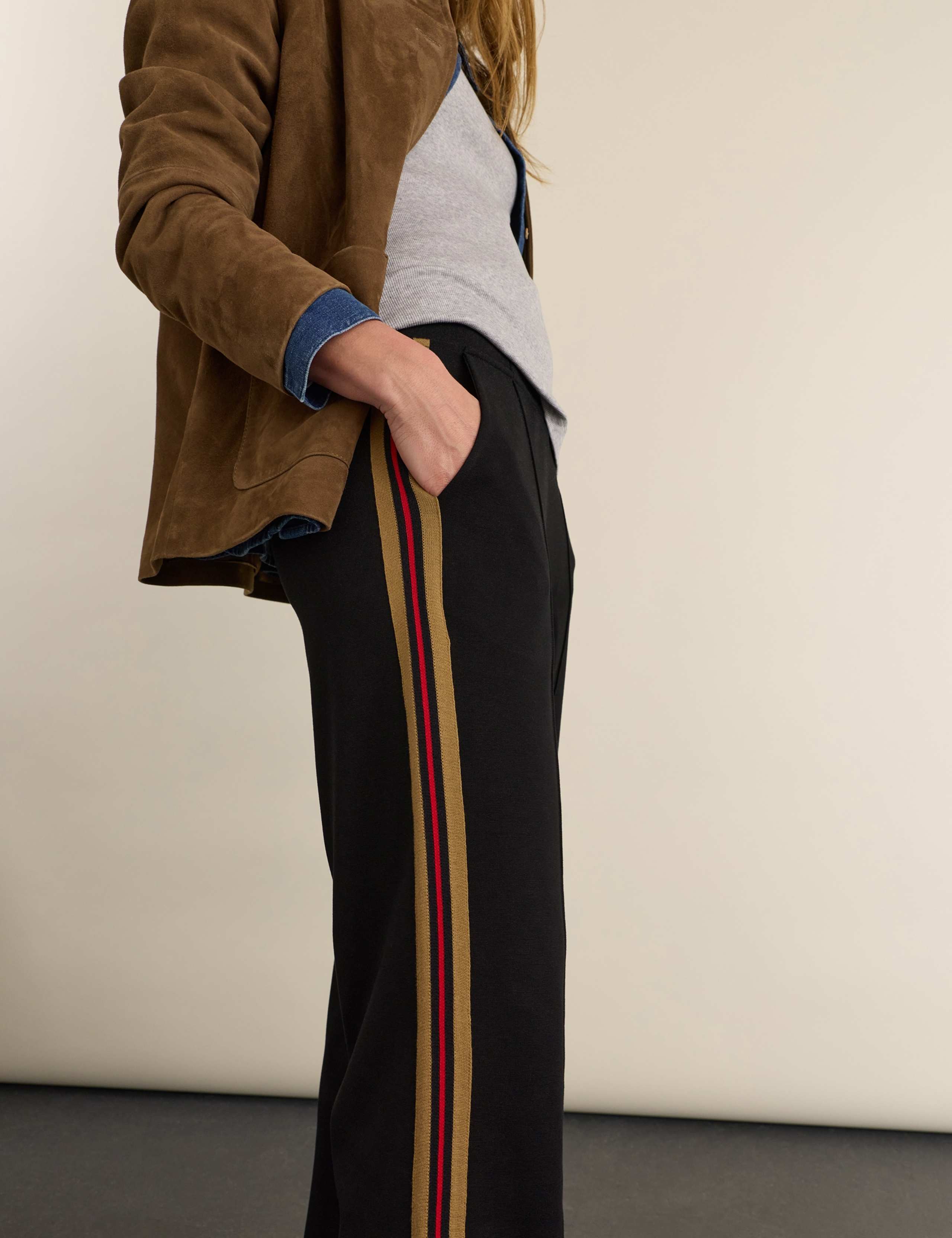 Jersey Side Stripe Wide Leg Joggers 5 of 5