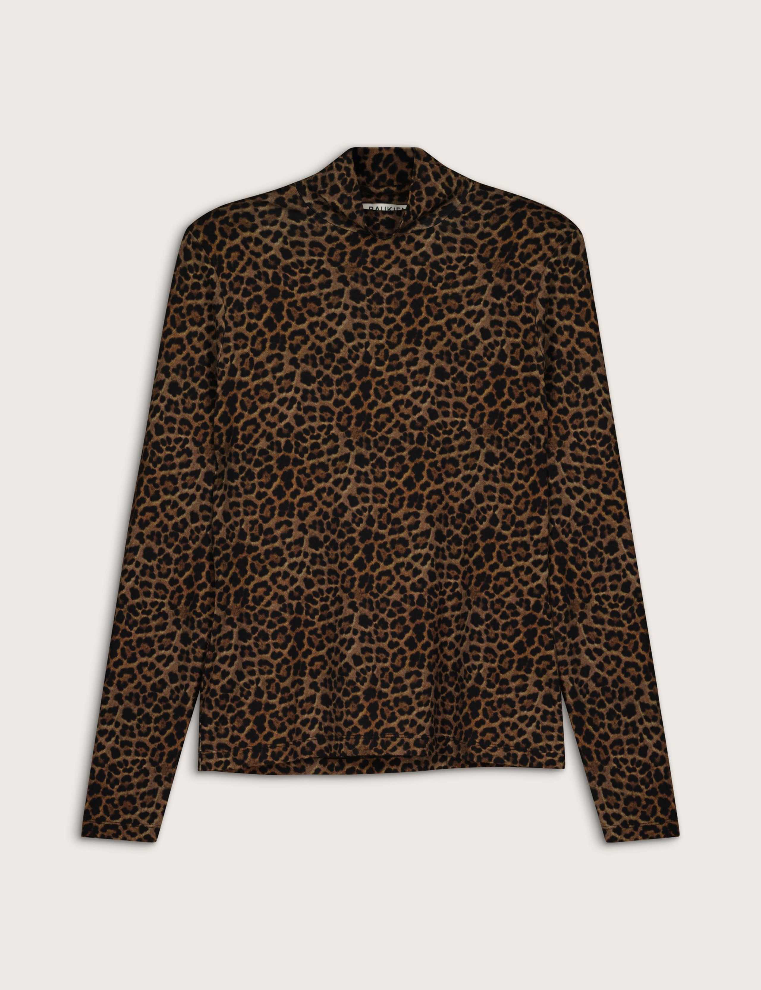 Jersey Animal Print High Neck Top 2 of 4