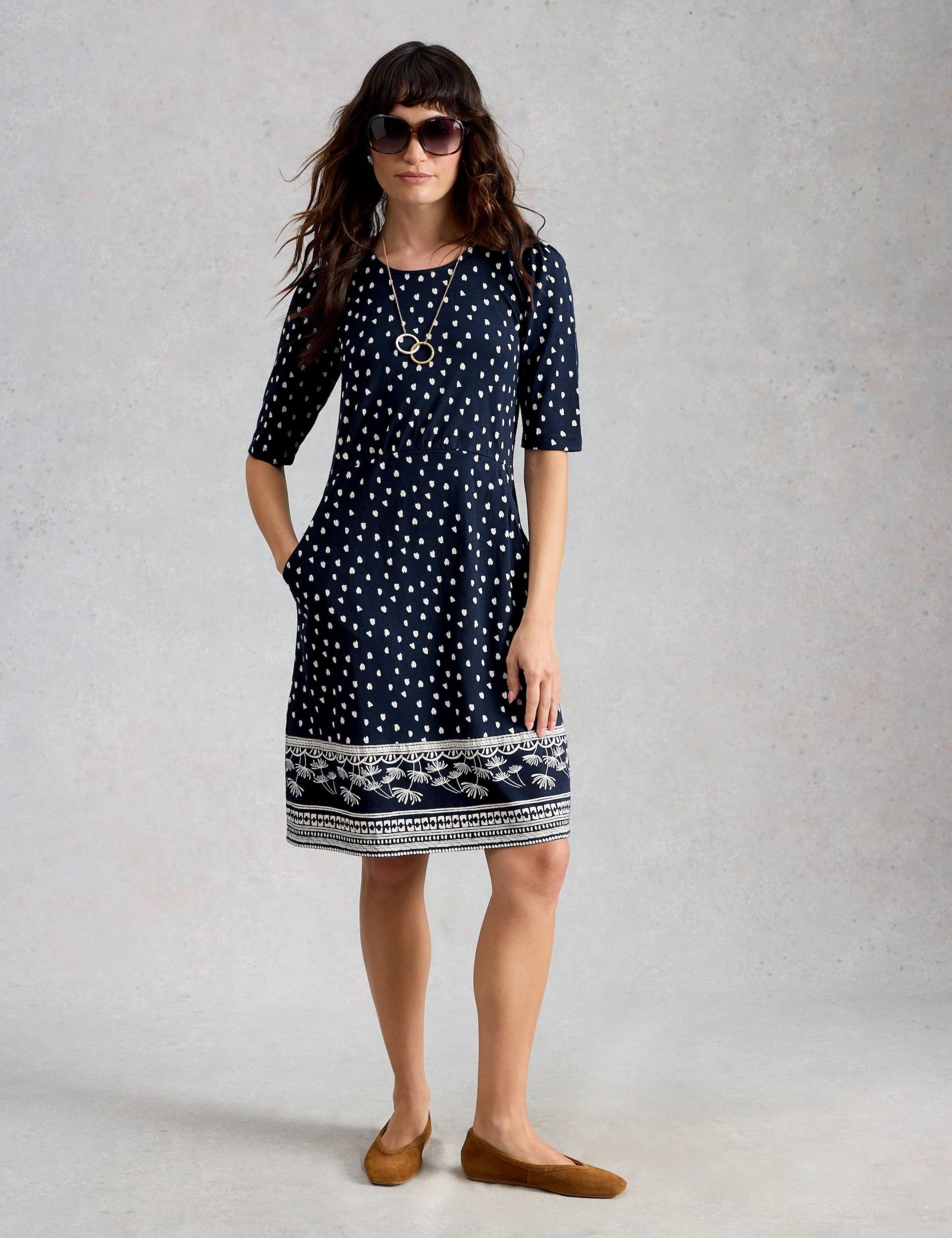 Jersey Printed Mini Waisted Dress 1 of 6