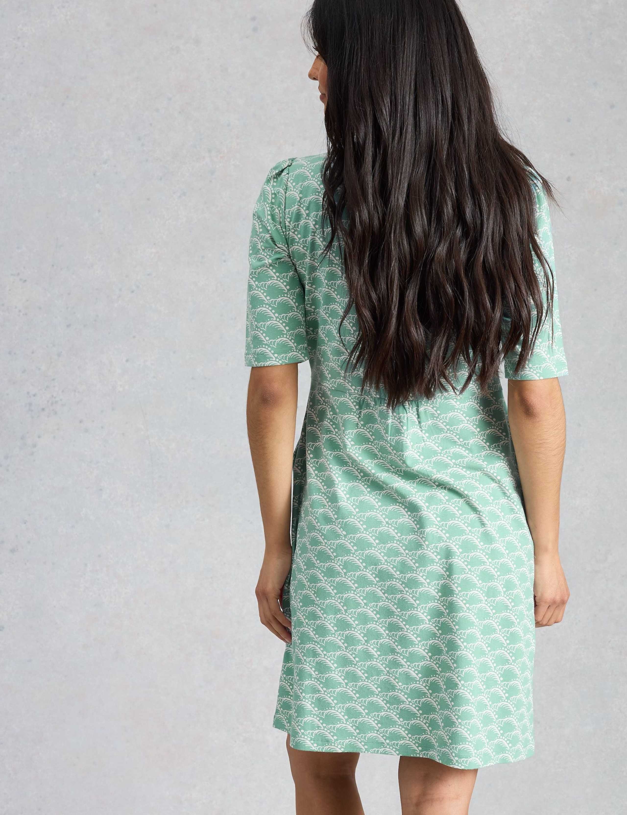 Jersey Printed Mini Waisted Dress 4 of 6