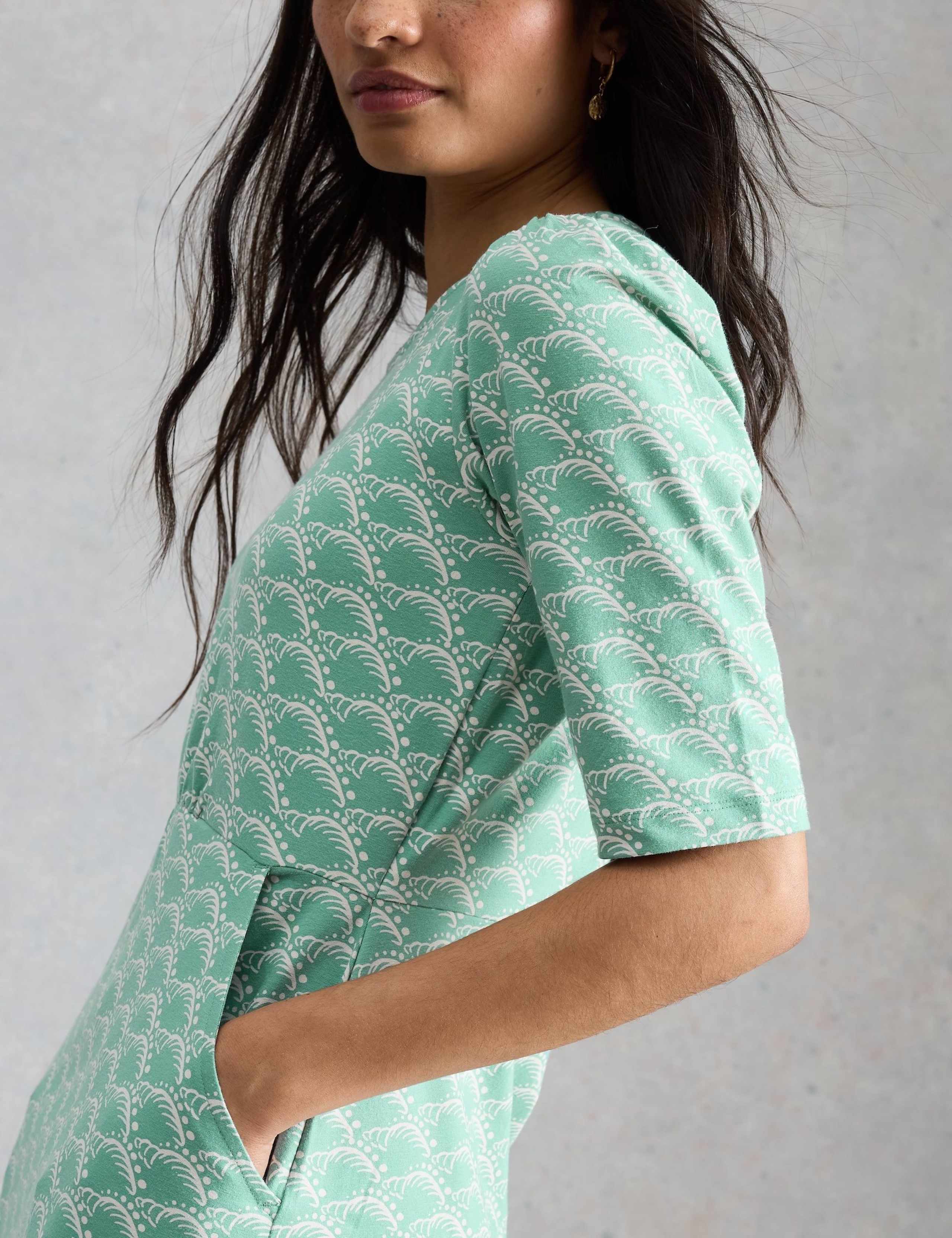 Jersey Printed Mini Waisted Dress 5 of 6