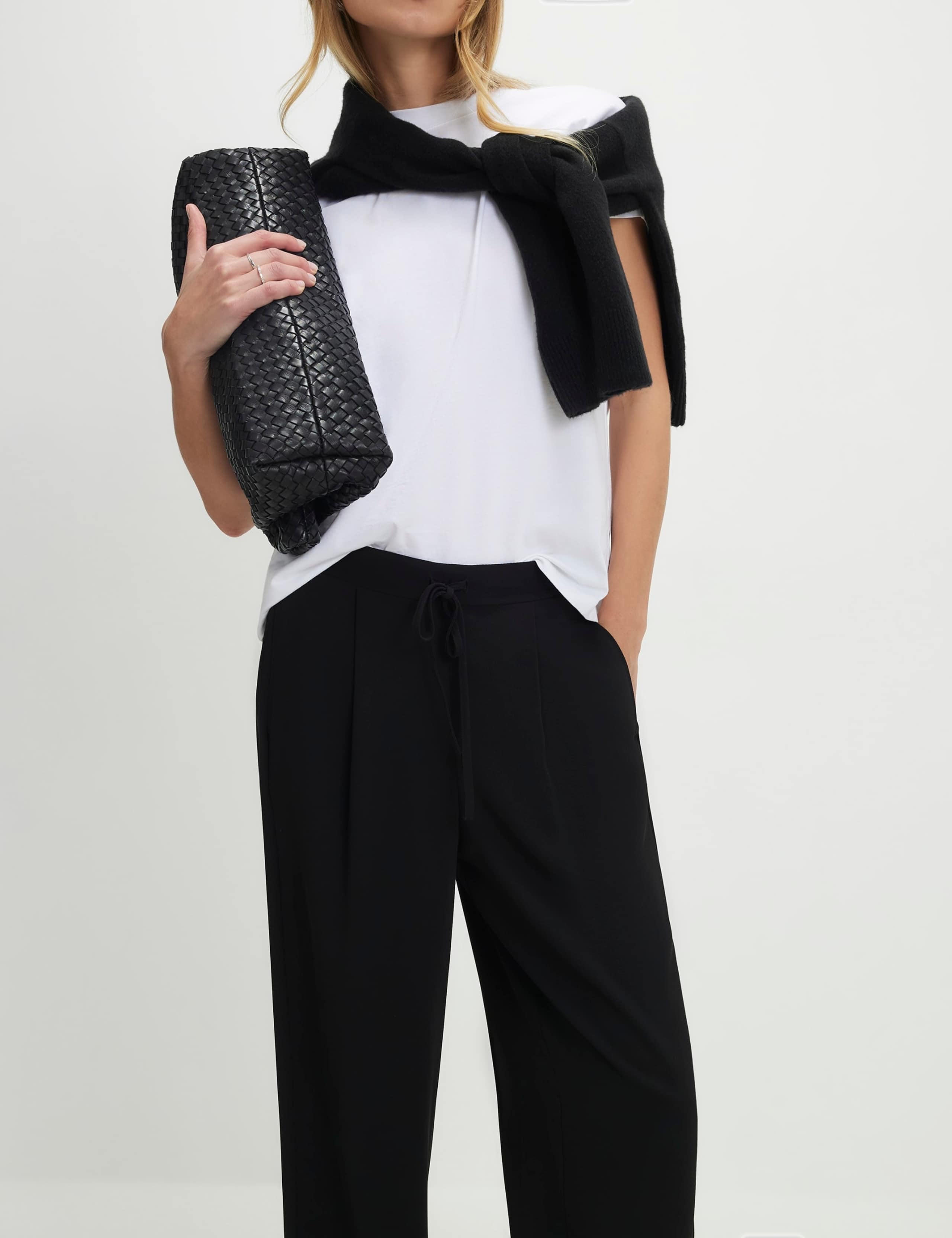Tailored Drawstring Wide Leg Trousers 2 of 4