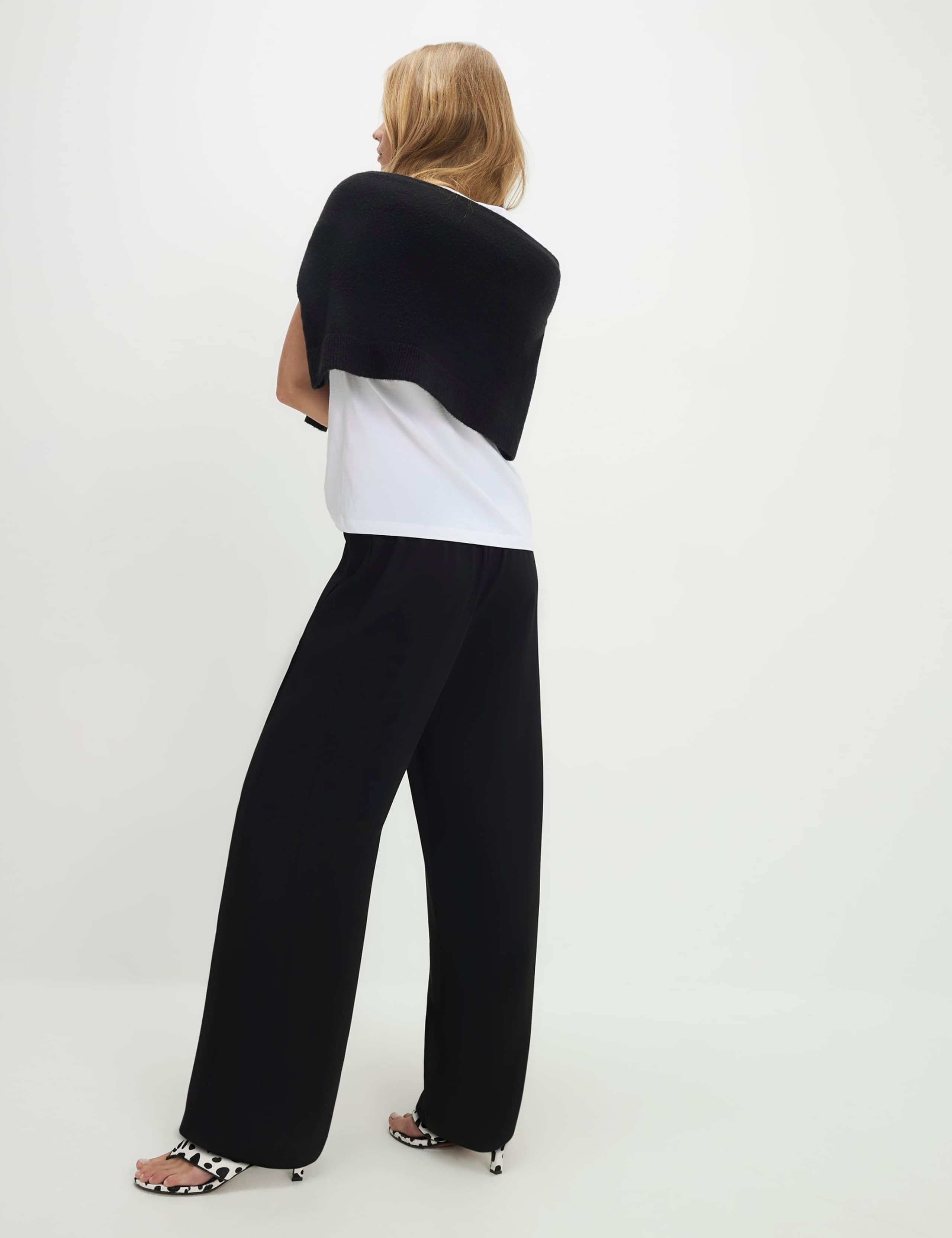 Tailored Drawstring Wide Leg Trousers 4 of 4
