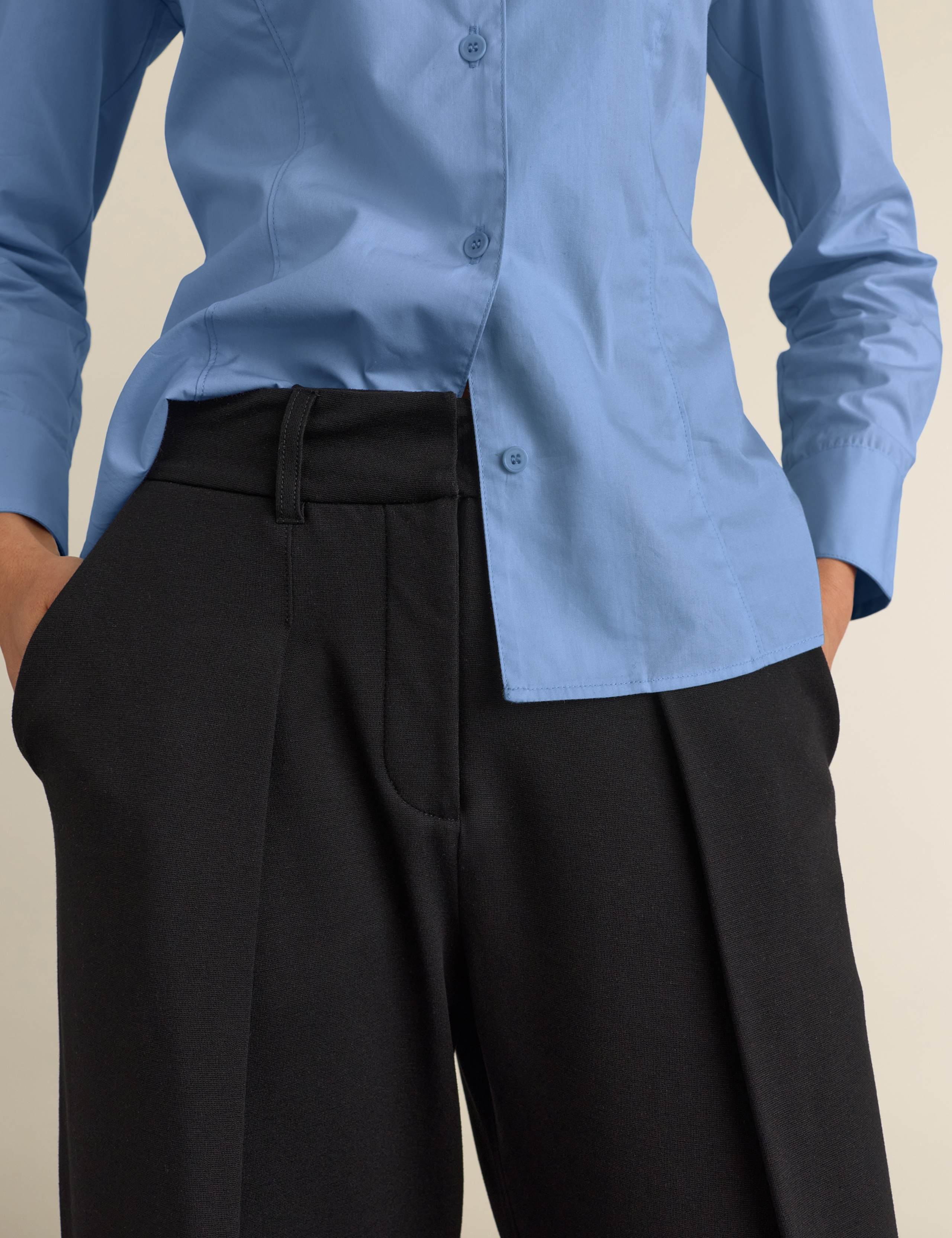 Jersey Pleat Front Wide Leg Trousers 7 of 7