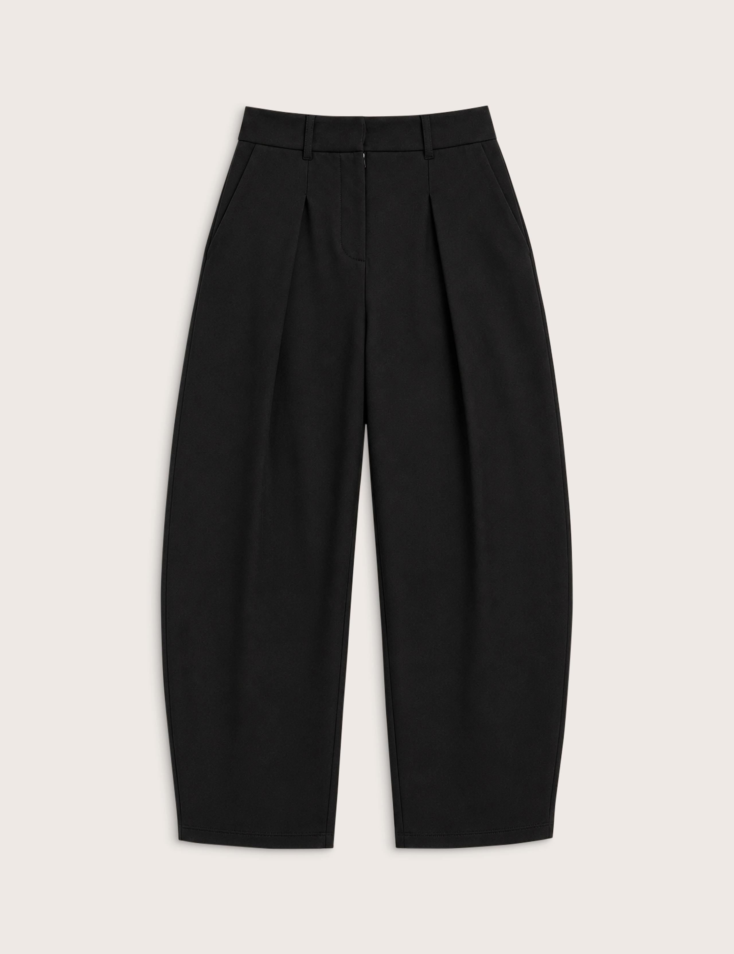 Jersey Pleat Front Wide Leg Trousers 2 of 7