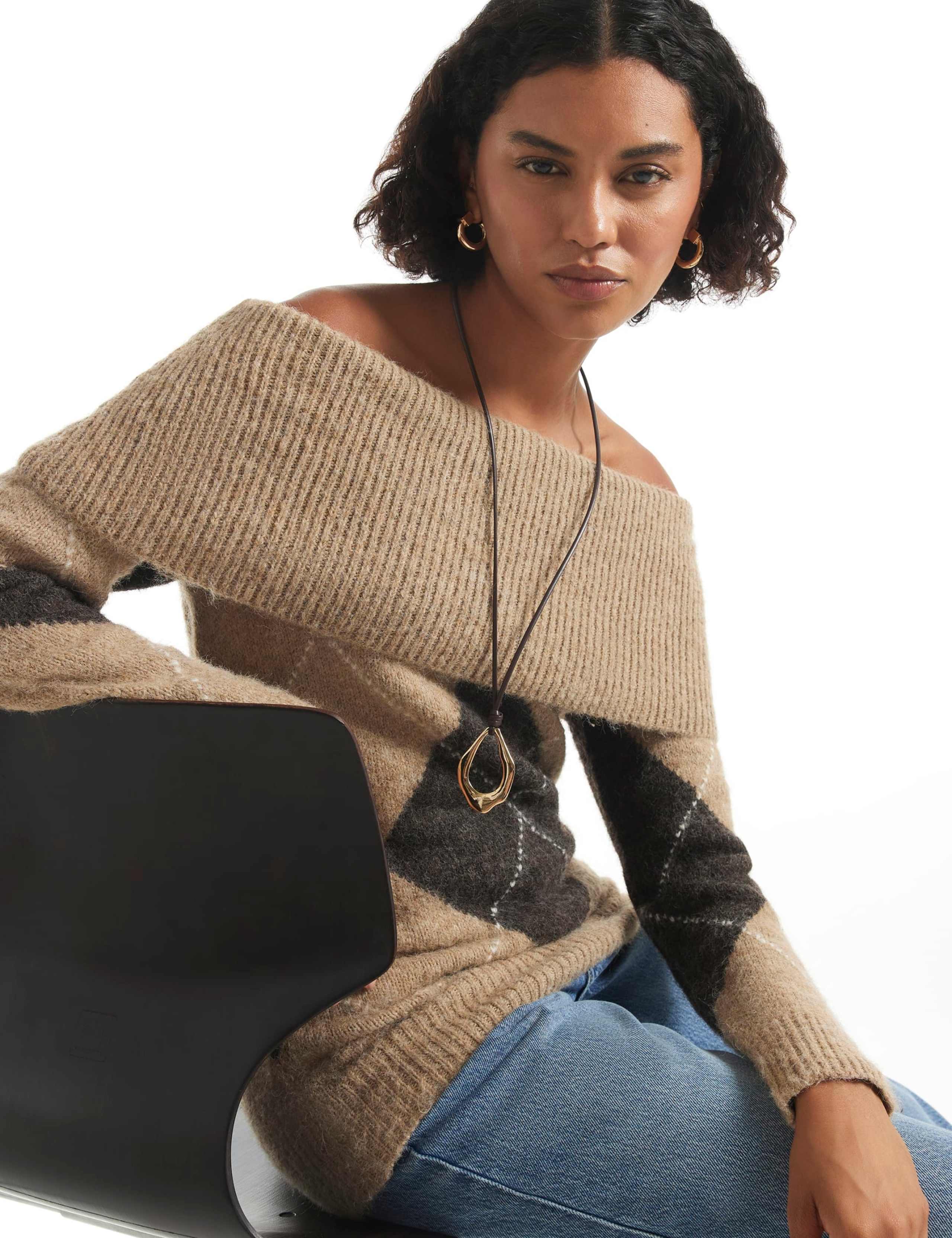 Argyle Bardot Jumper 3 of 6