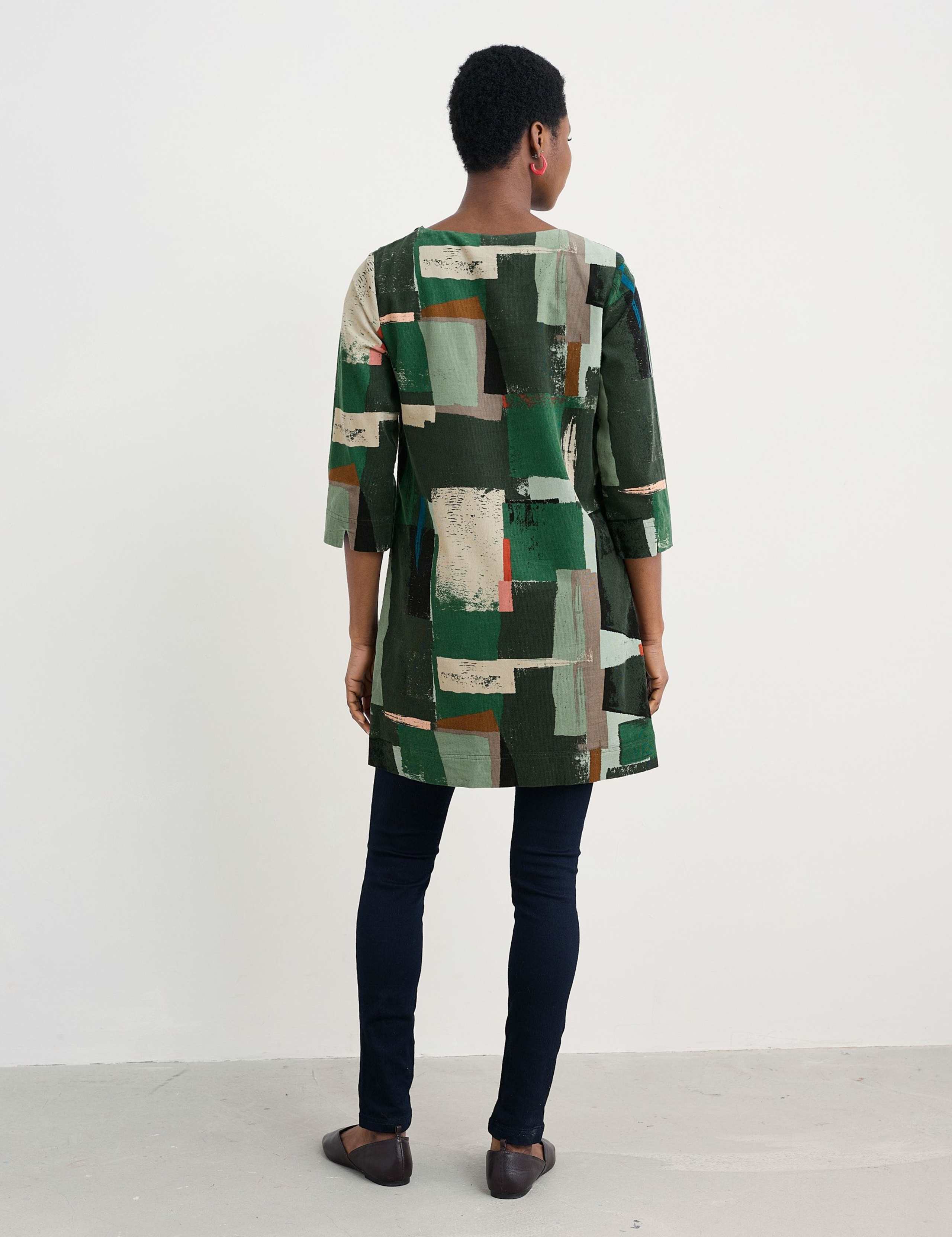 Pure Cotton Geometric Round Neck Tunic 3 of 5