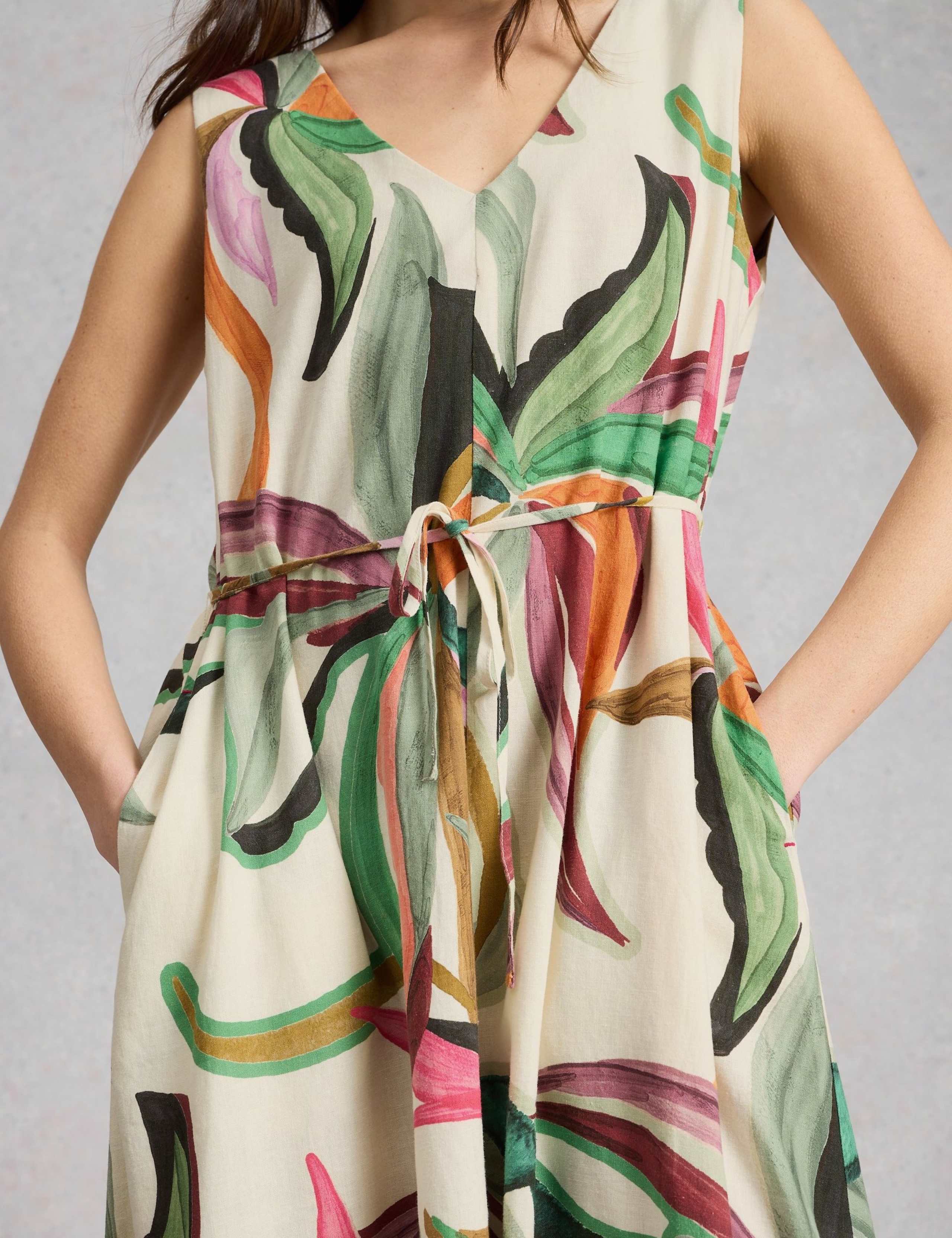 Linen Rich Printed Maxi Dress 5 of 6