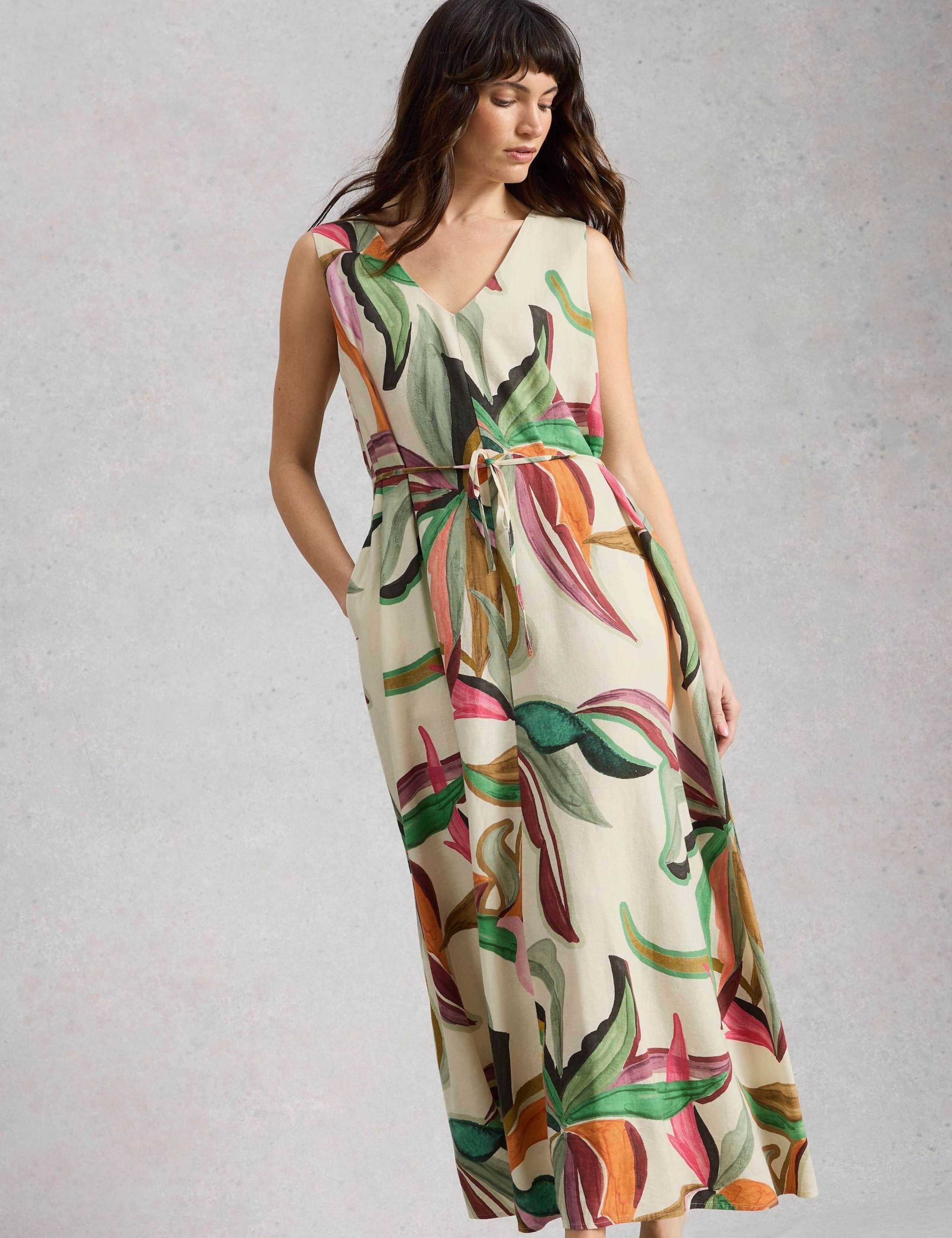 Linen Rich Printed Maxi Dress 6 of 6