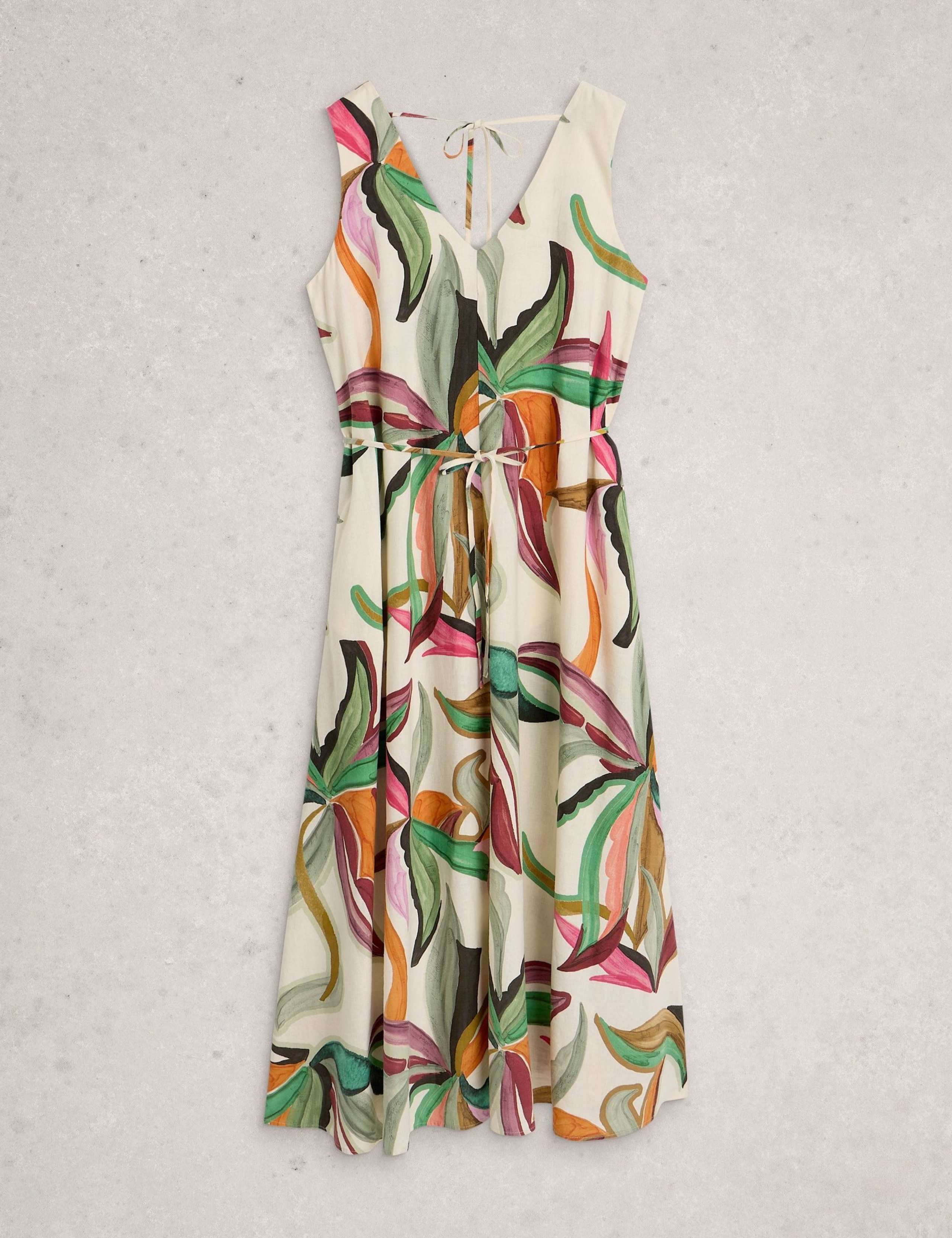 Linen Rich Printed Maxi Dress 2 of 6
