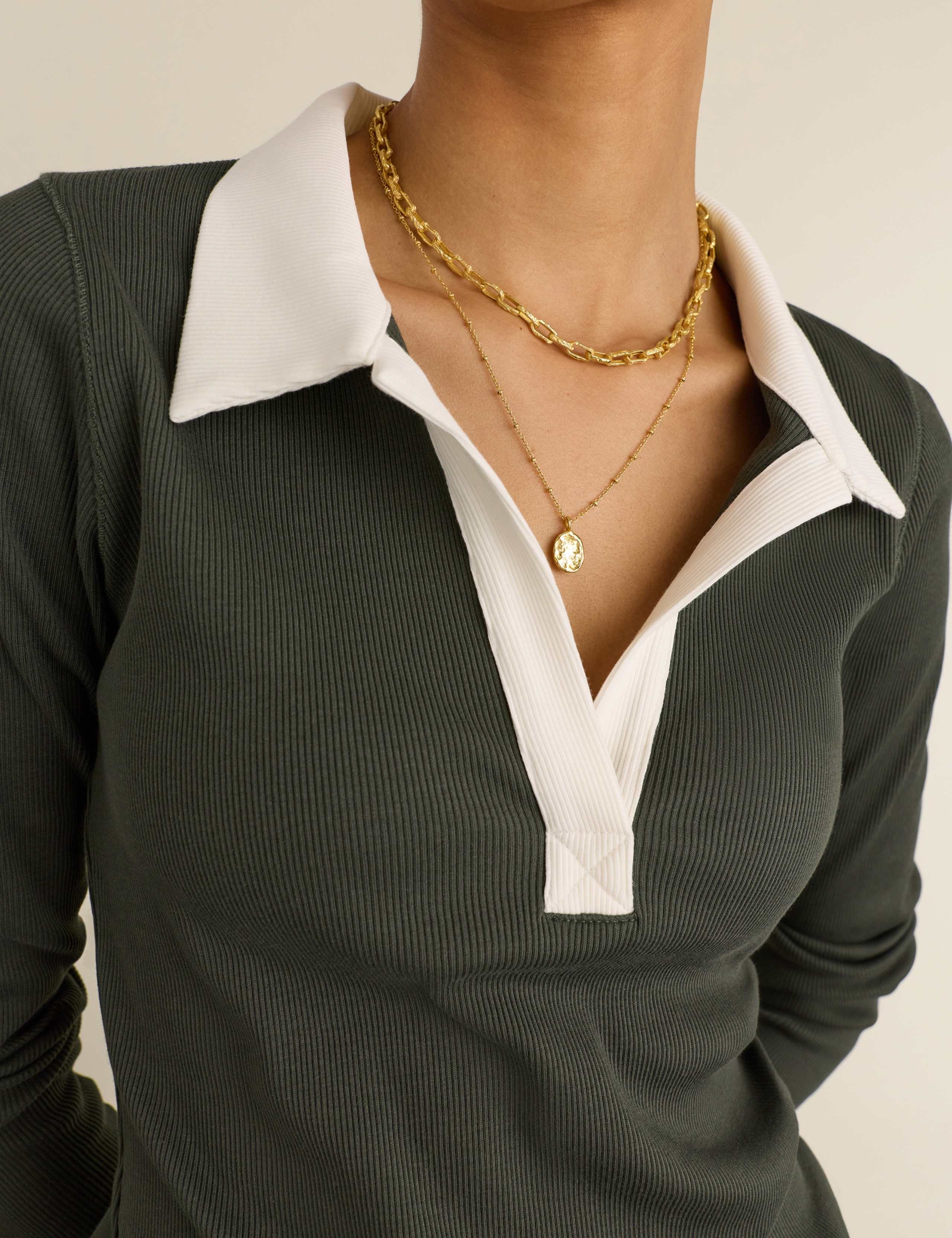 Jersey Rib Fitted Contrast Collar Polo Top 4 of 4