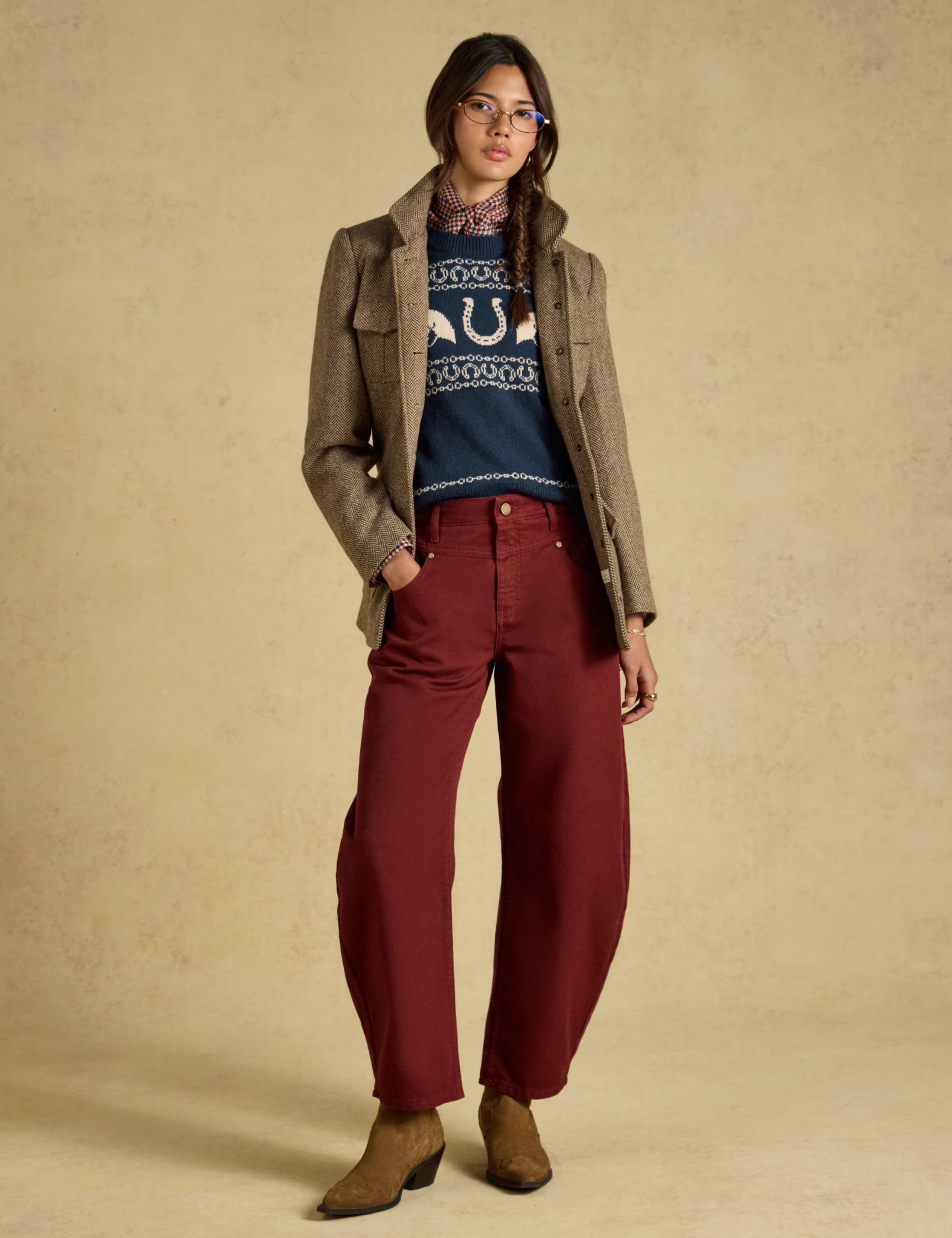 Wool Blend Herringbone Longline Utility Jacket 4 of 10