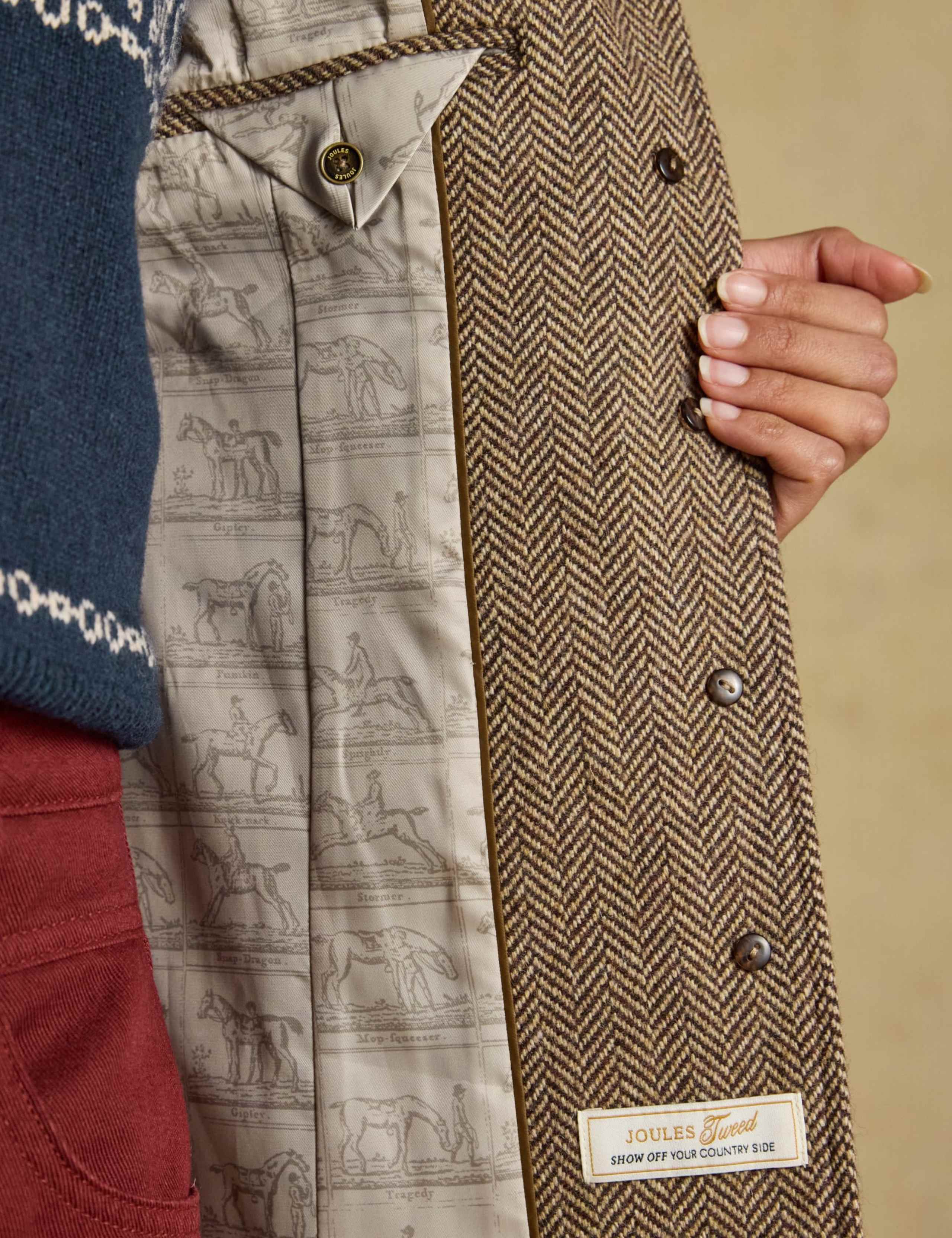 Wool Blend Herringbone Longline Utility Jacket 5 of 10