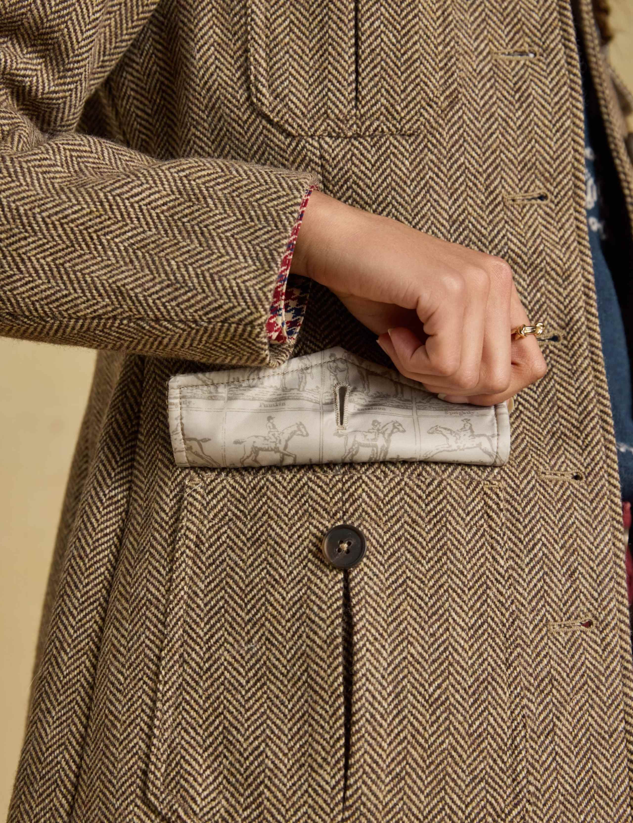 Wool Blend Herringbone Longline Utility Jacket 9 of 10
