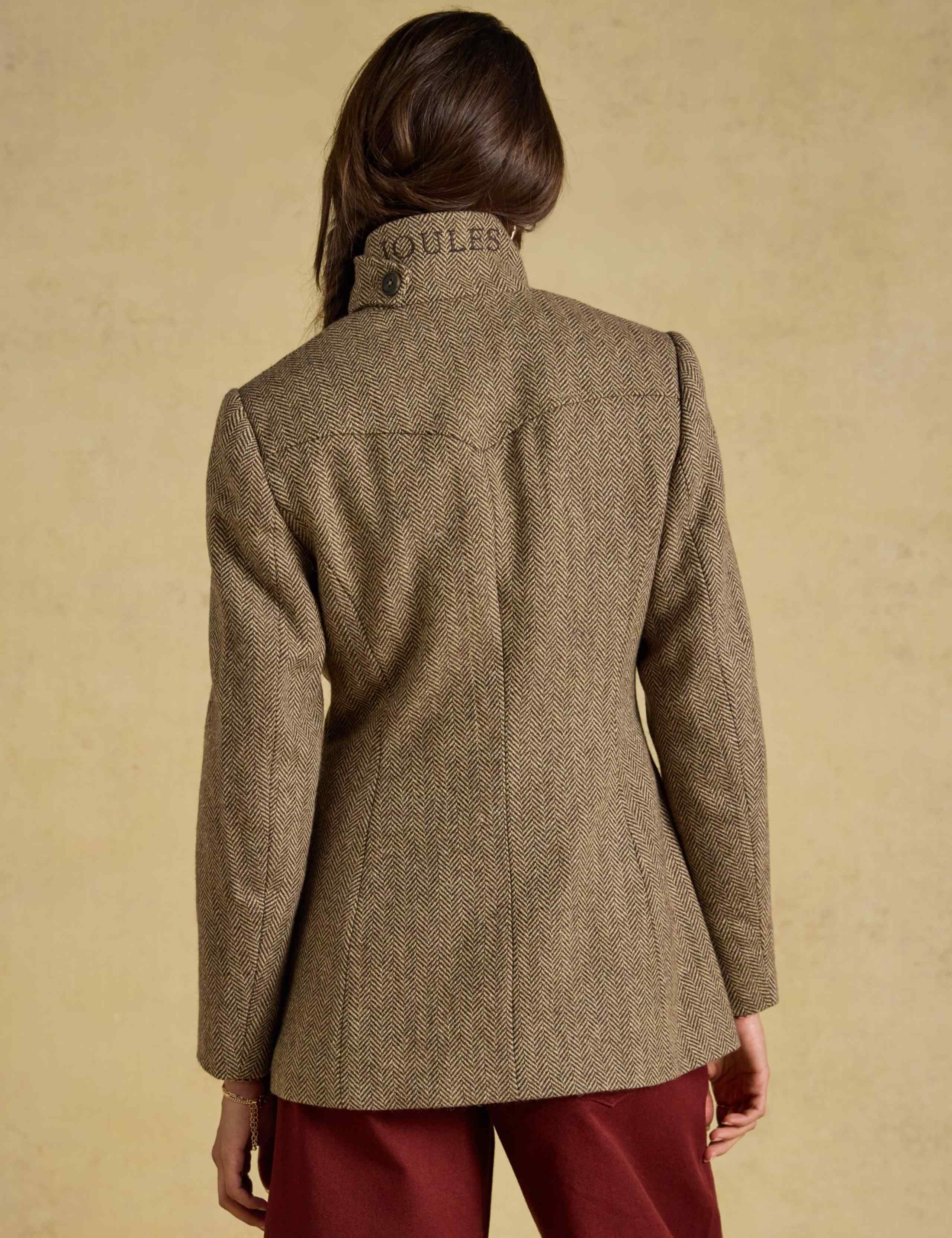 Wool Blend Herringbone Longline Utility Jacket 10 of 10