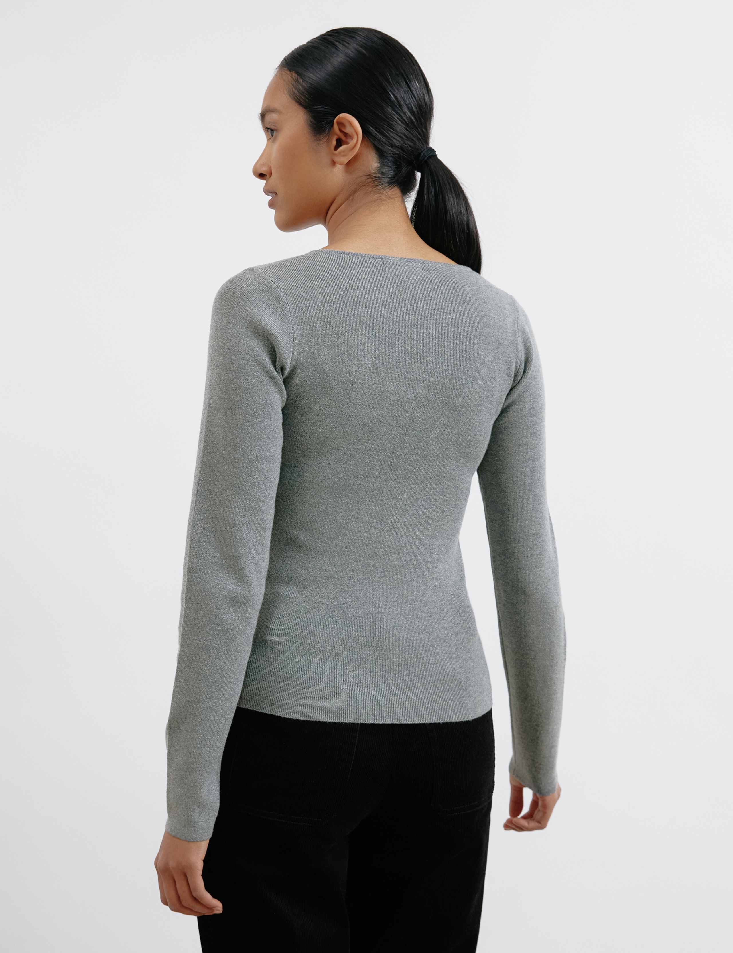 Scoop Neck Knitted Top 4 of 5