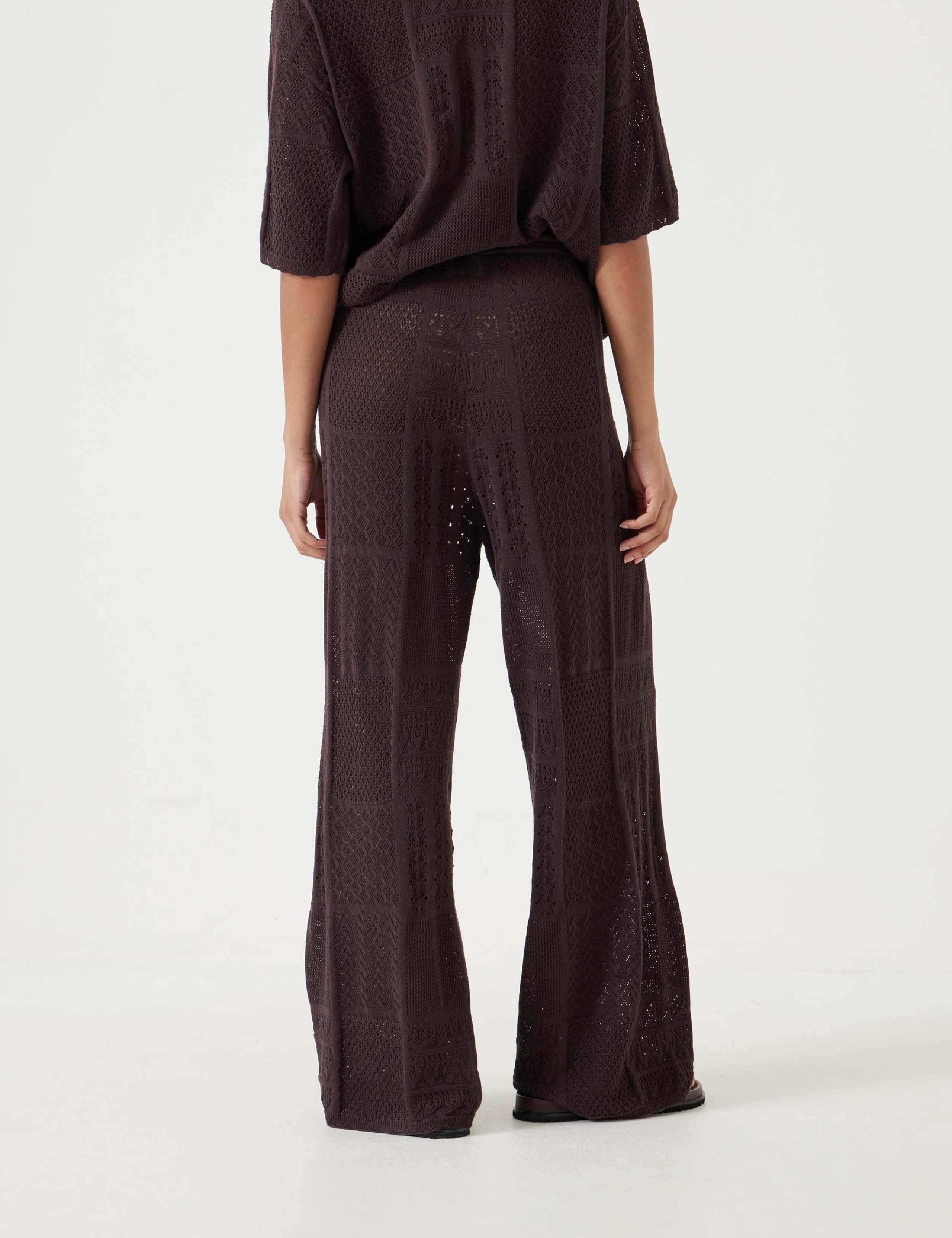 Cotton Rich Wide Leg Knitted Trousers 5 of 6