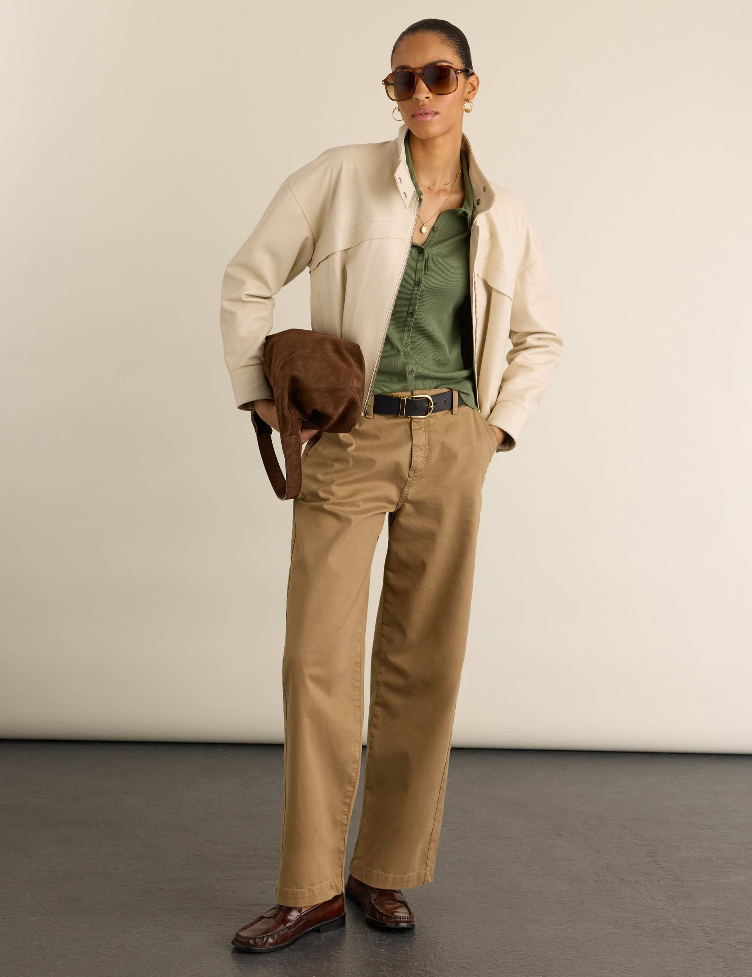Jersey Rib Collared Button Down Fitted Top 3 of 5