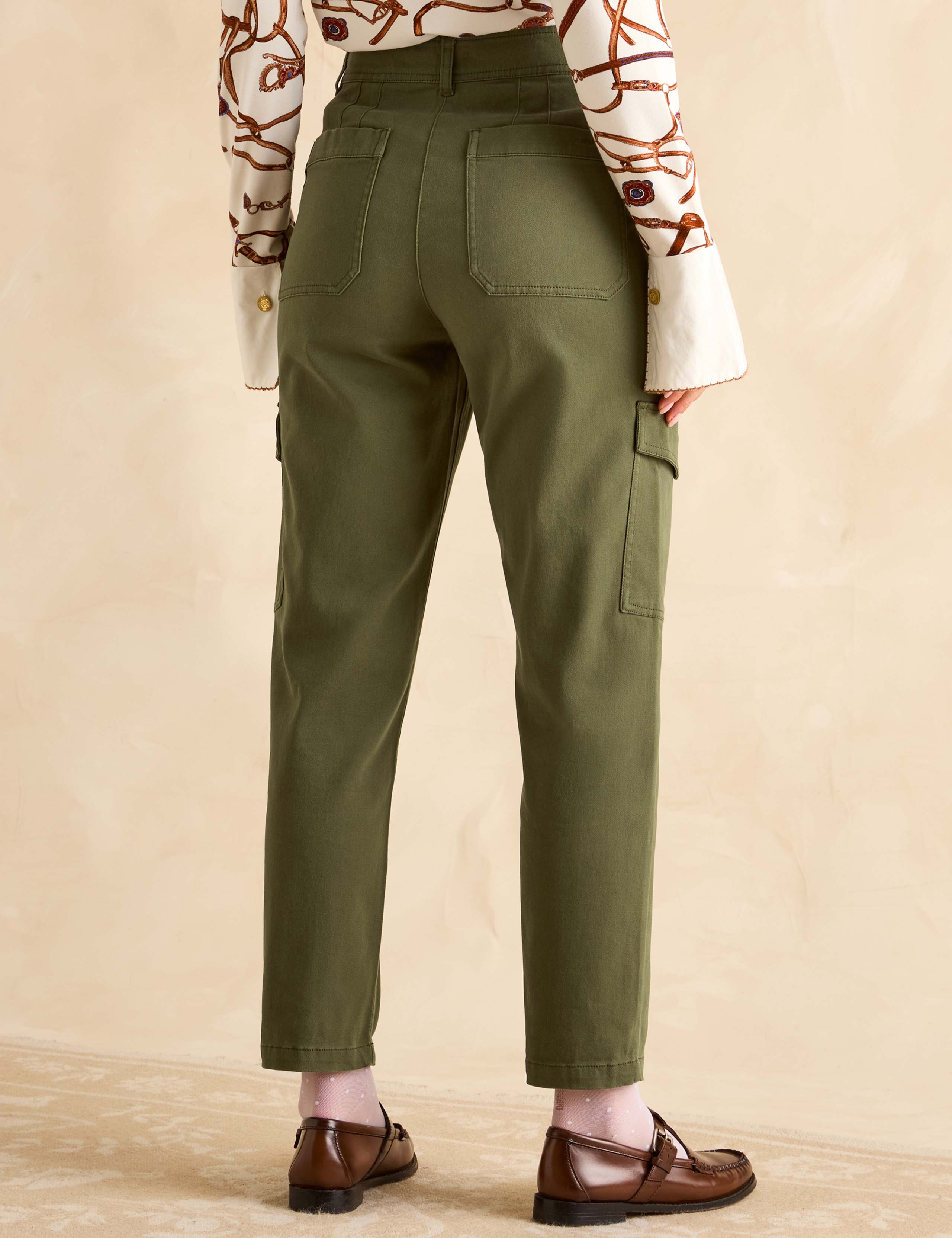 Cotton Rich Cargo Straight Leg Trousers 5 of 7
