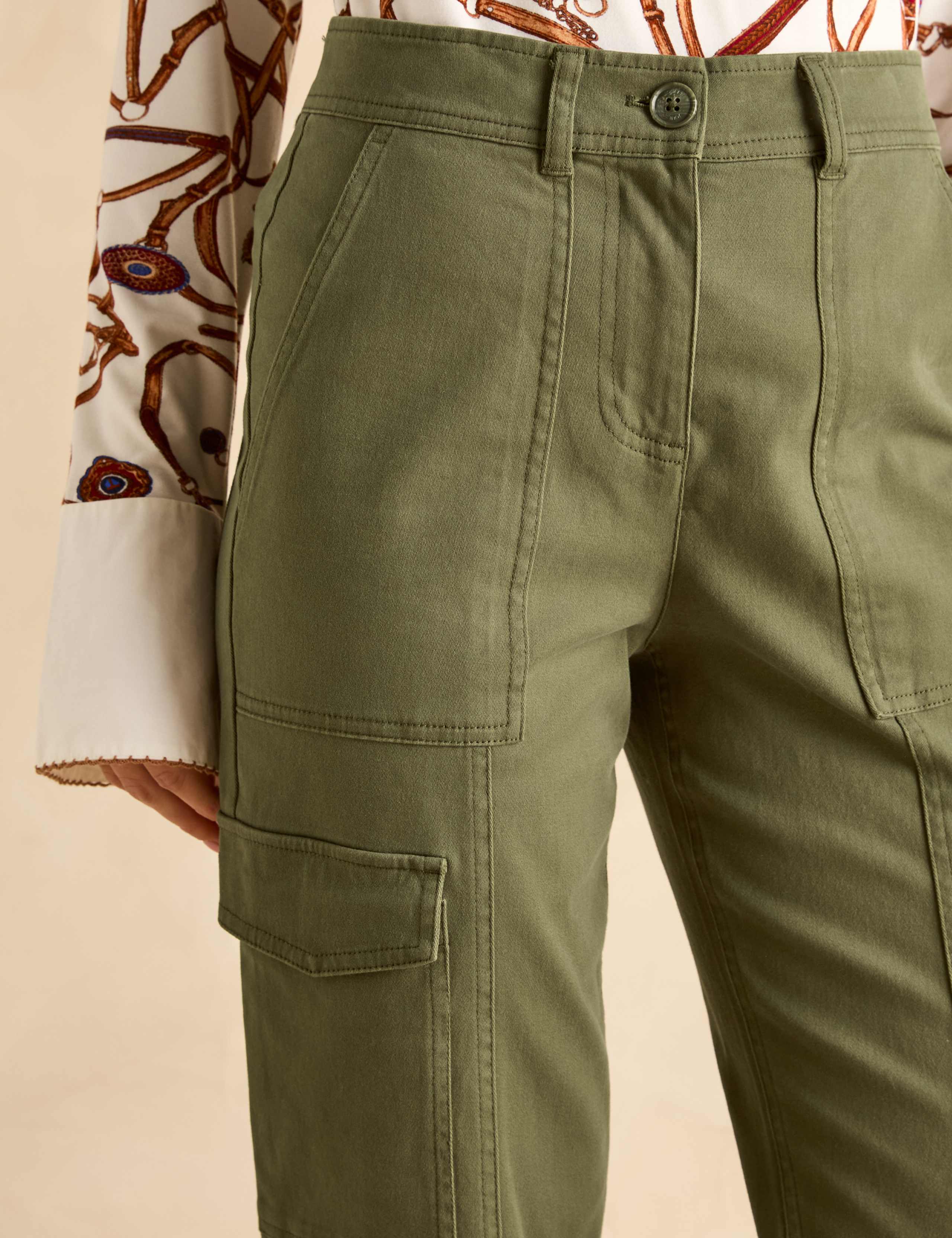 Cotton Rich Cargo Straight Leg Trousers 6 of 7