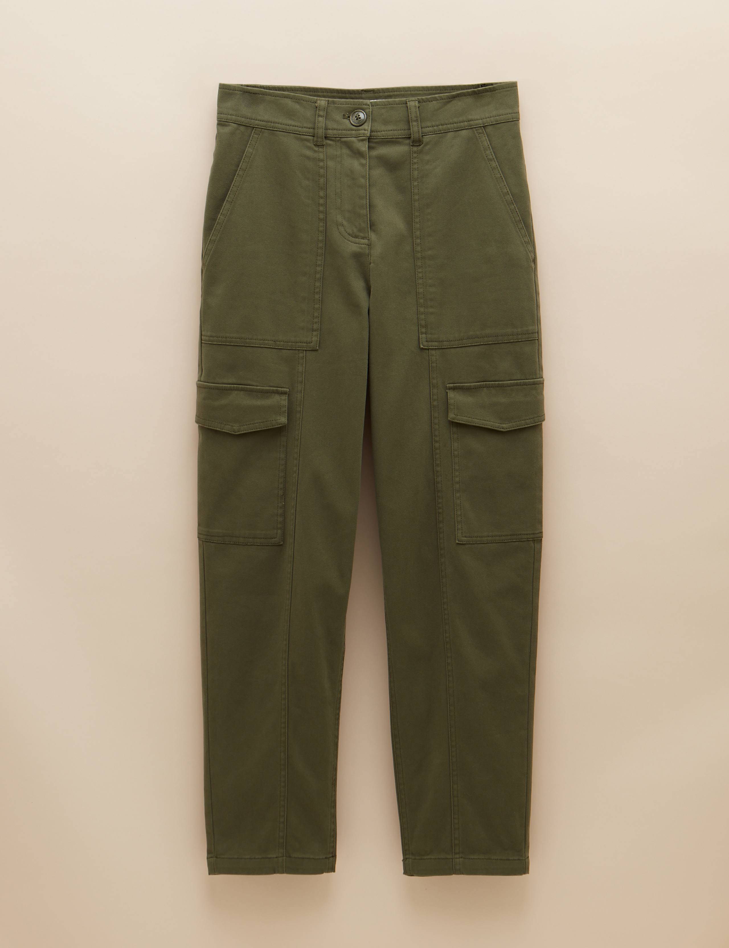 Cotton Rich Cargo Straight Leg Trousers 2 of 7