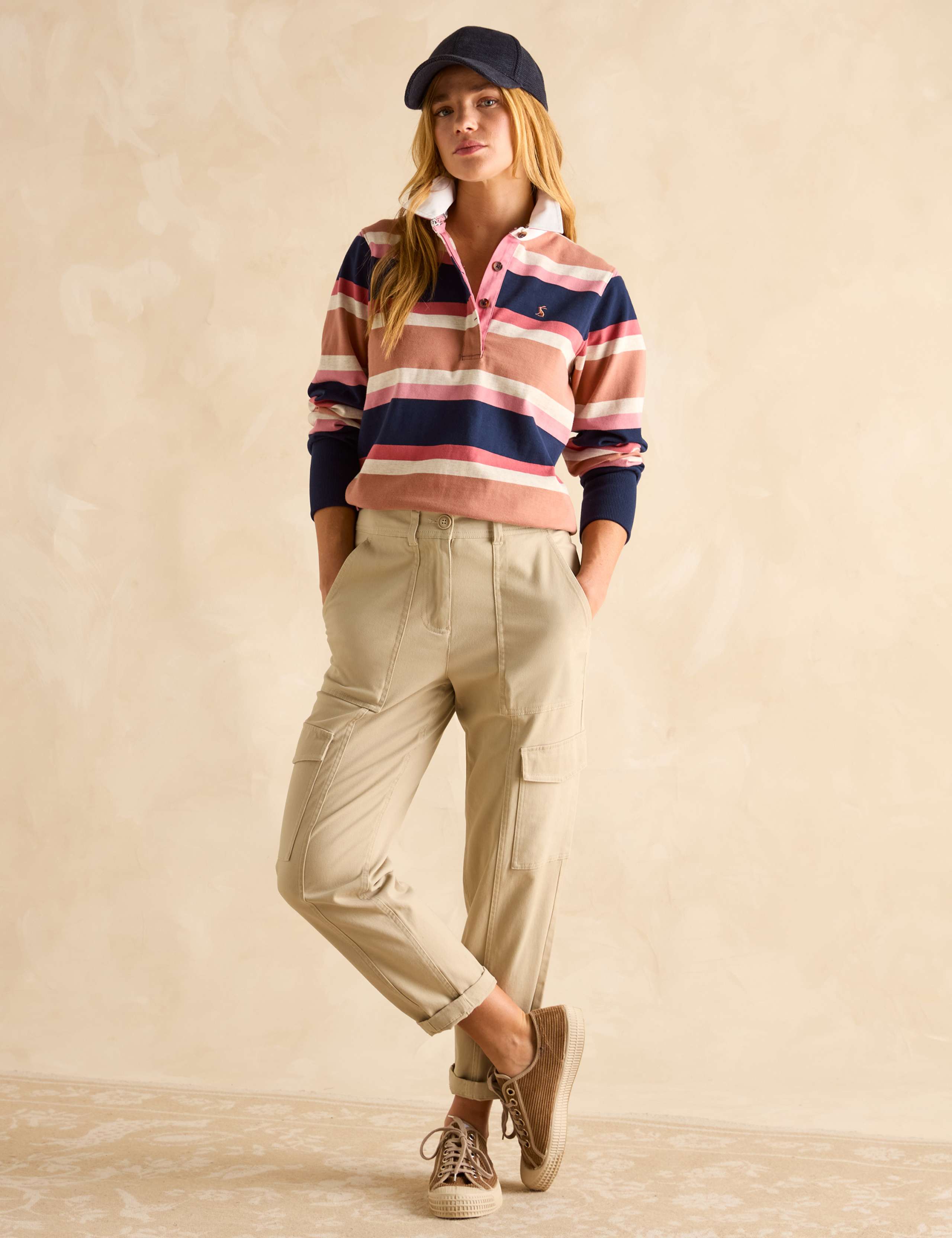 Cotton Rich Cargo Straight Leg Trousers 3 of 6