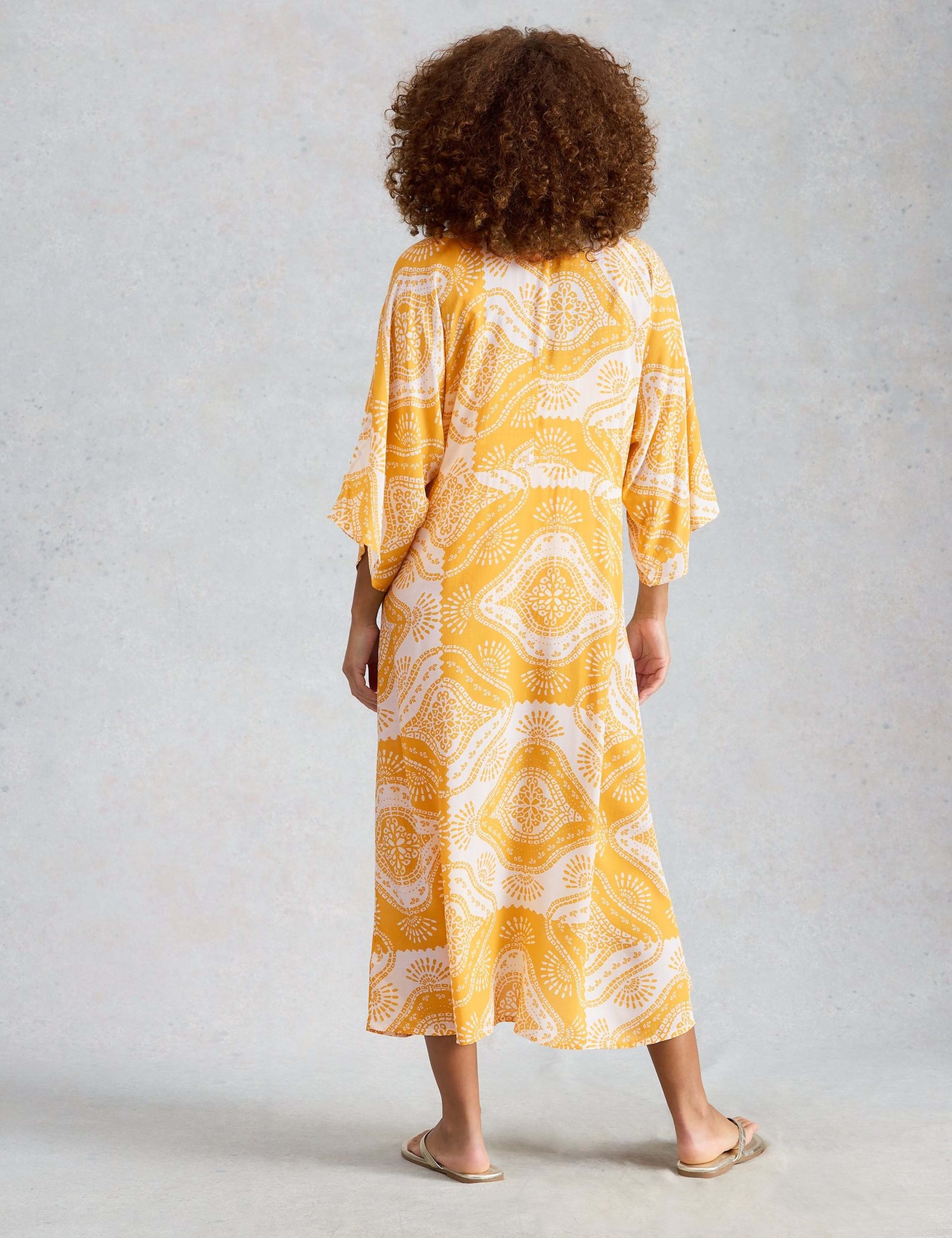 Printed Kimono Beach Dress 3 of 6