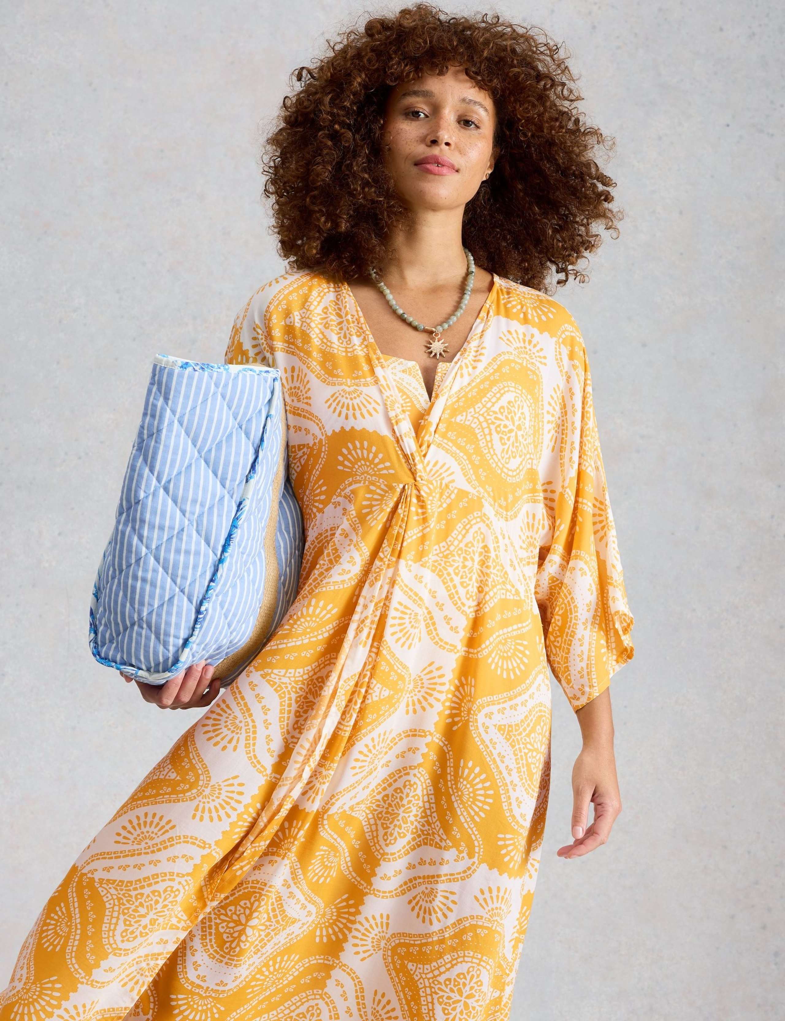 Printed Kimono Beach Dress 6 of 6